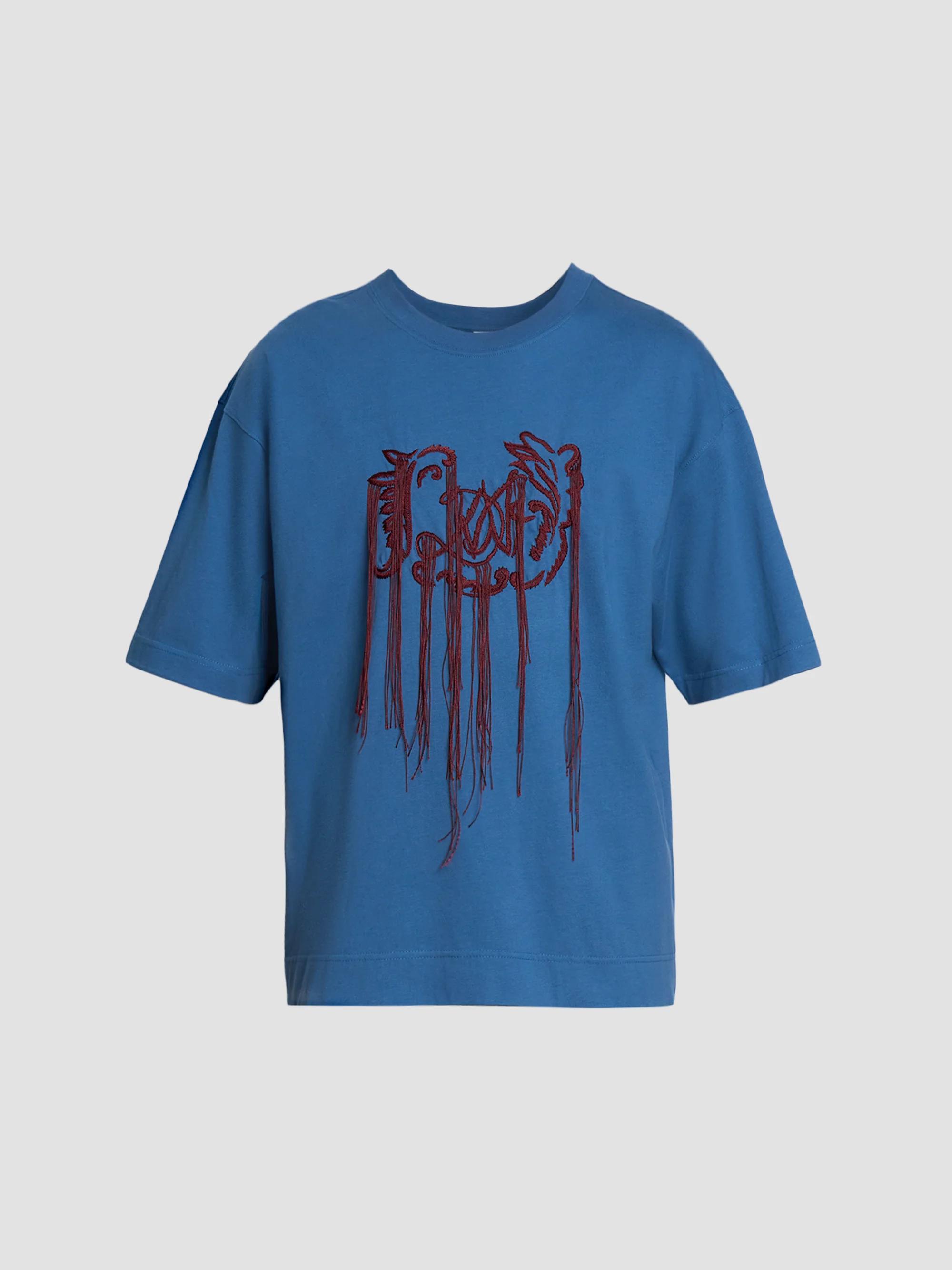 Dries Van Noten Embroidered Cotton Crewneck T-Shirt | Saks Fifth