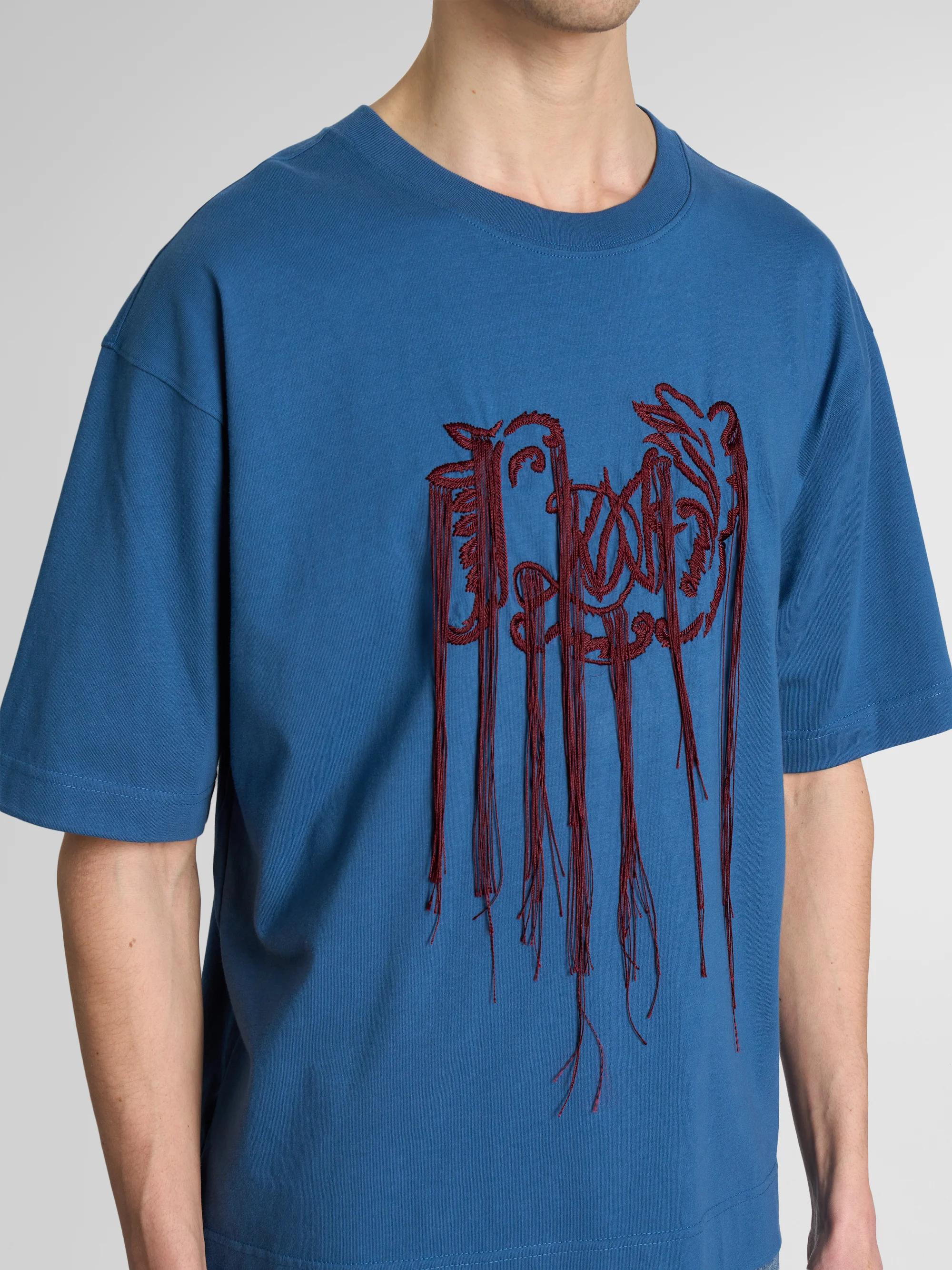 Dries Van Noten Embroidered Cotton Crewneck T-Shirt | Saks Fifth