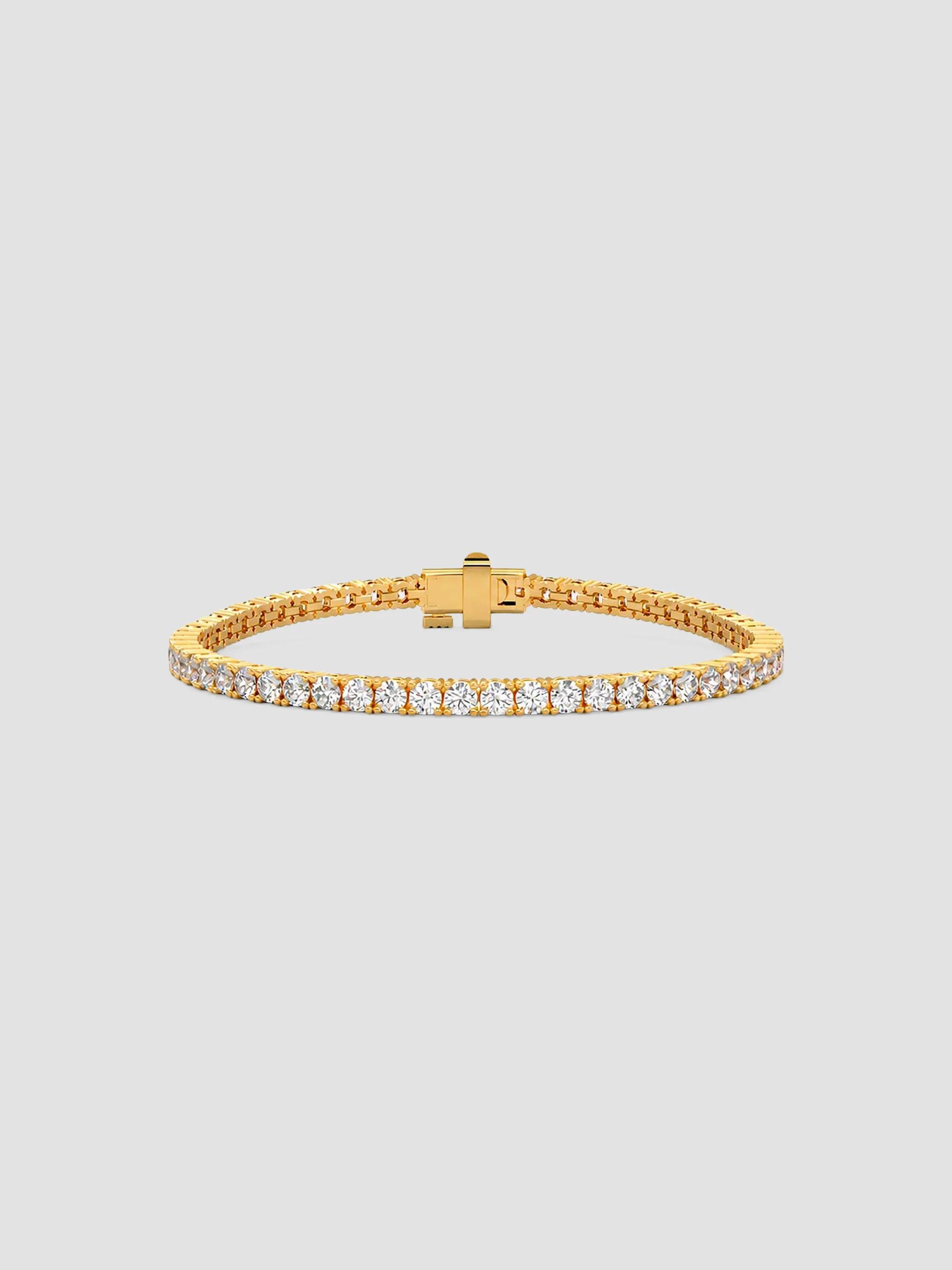 Women's 18K Yellow Gold & 5.00 TCW Lab-Grown Diamond Tennis Bracelet - Yellow Gold - Size 7