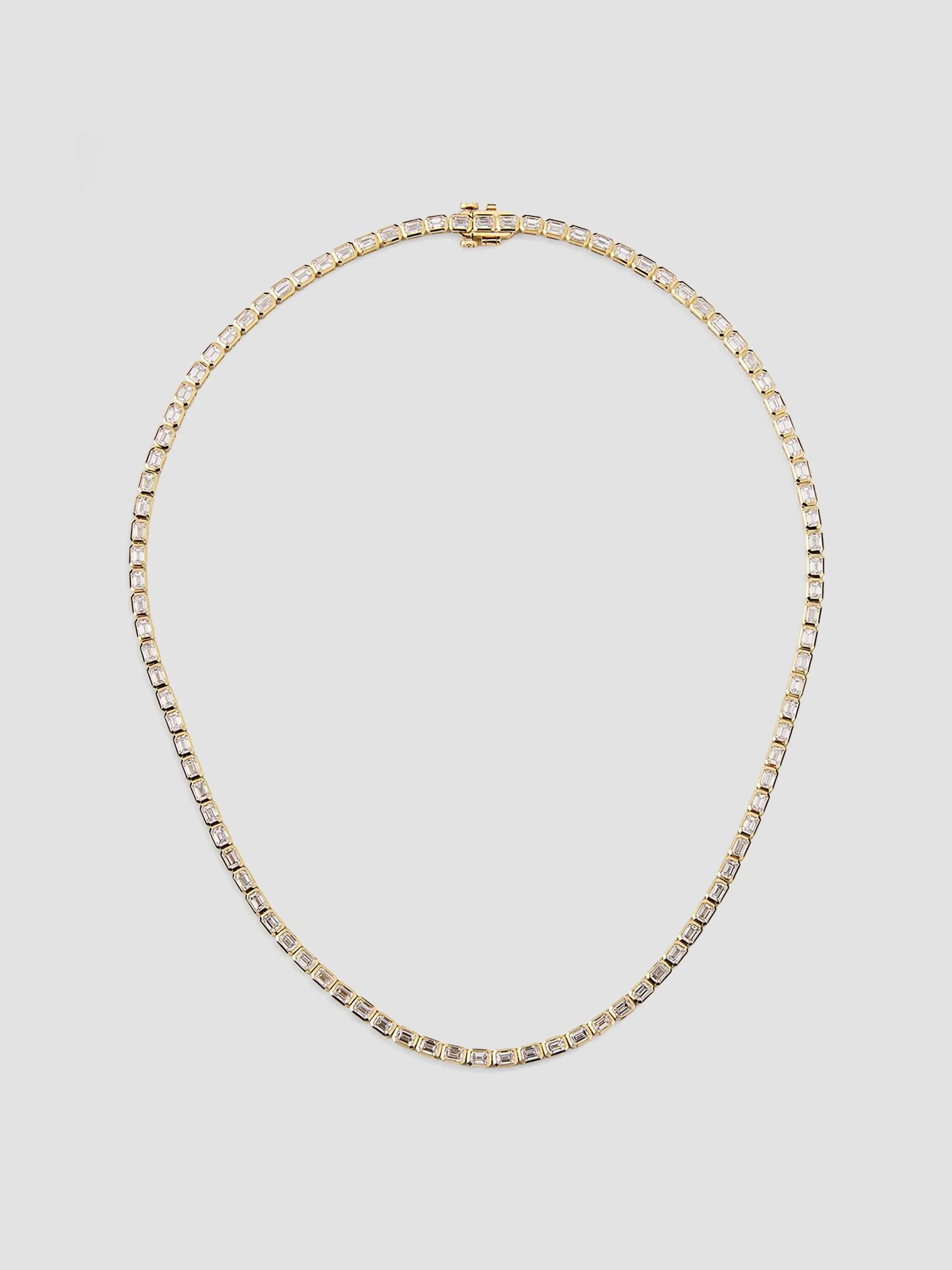 Women's 18K Yellow Gold & 9.18 TCW Diamond Tennis Necklace - Yellow Gold