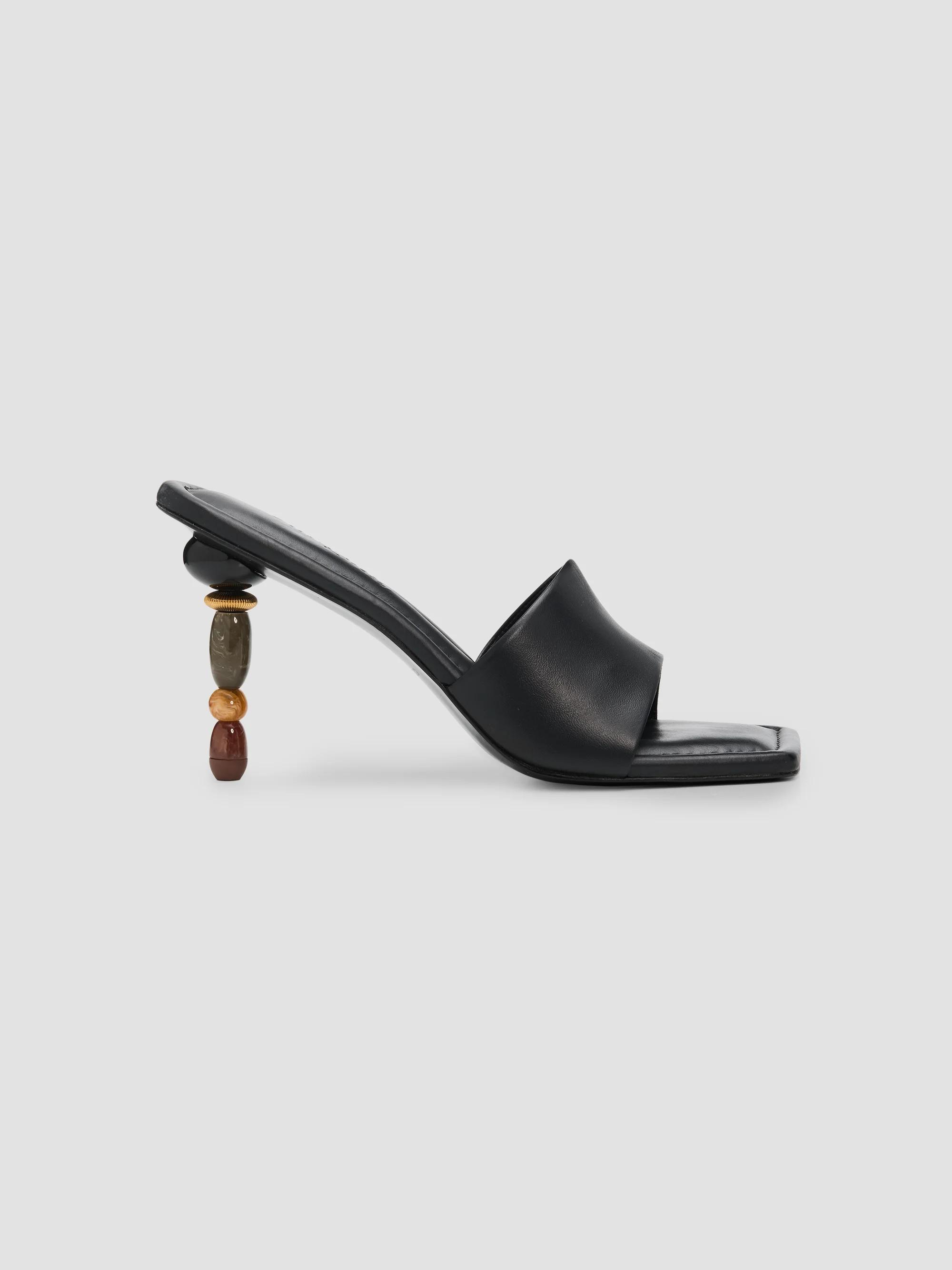 の*ぞ様 最終値下げ　cult gaia ブラック ミュール　36.5 Cult Gaia Mahina 100MM Leather Slip-On Sandals | Saks Fifth Avenue