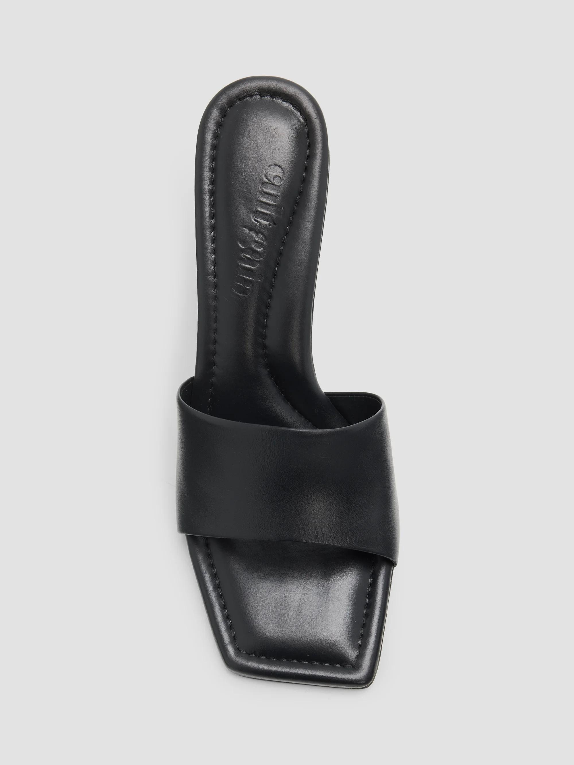Cult Gaia Mahina 100MM Leather Slip-On Sandals | Saks Fifth Avenue