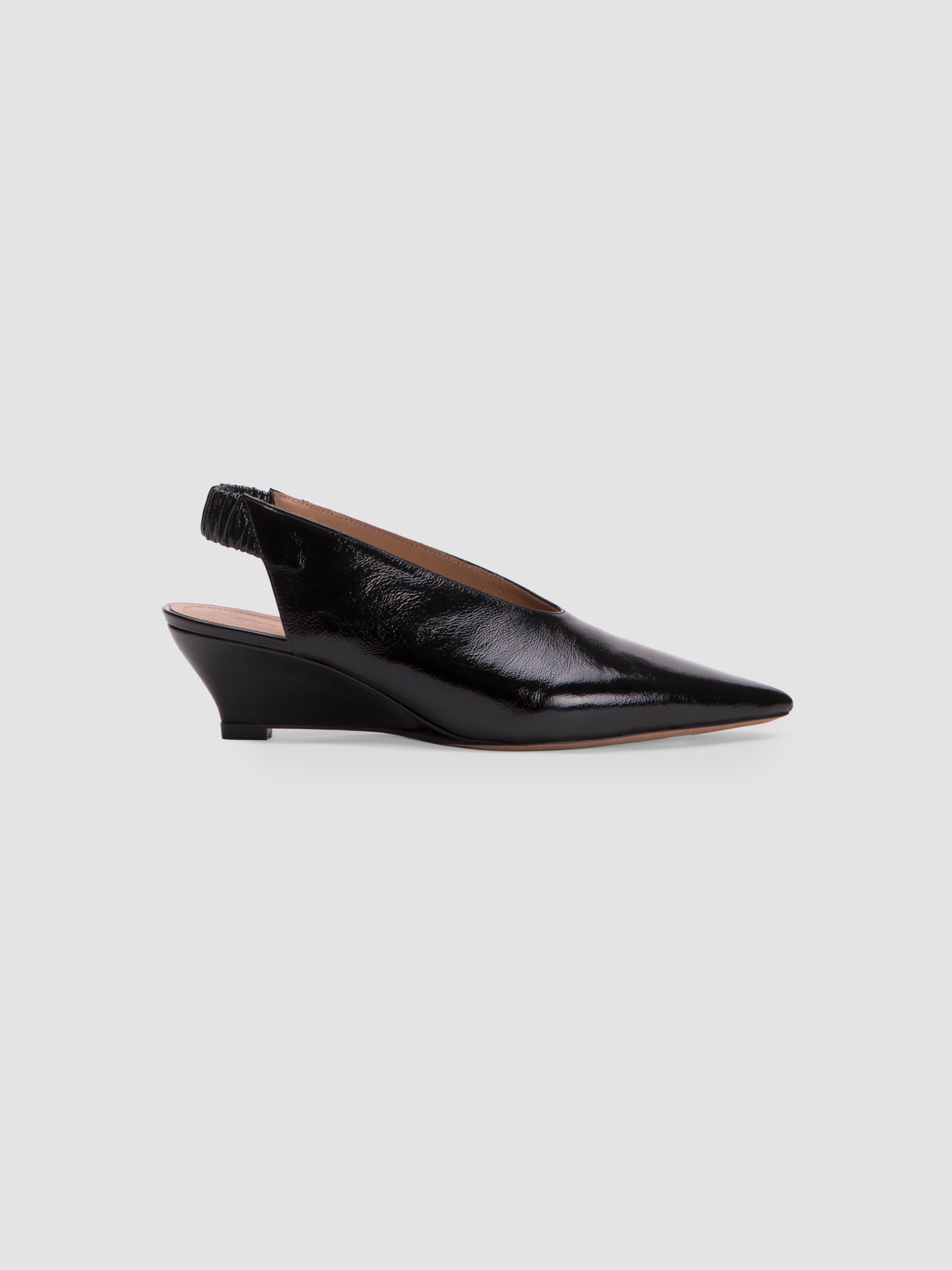 Odissì Women's Maria B Leather Slingback Pumps - Black | Thumbnail 5