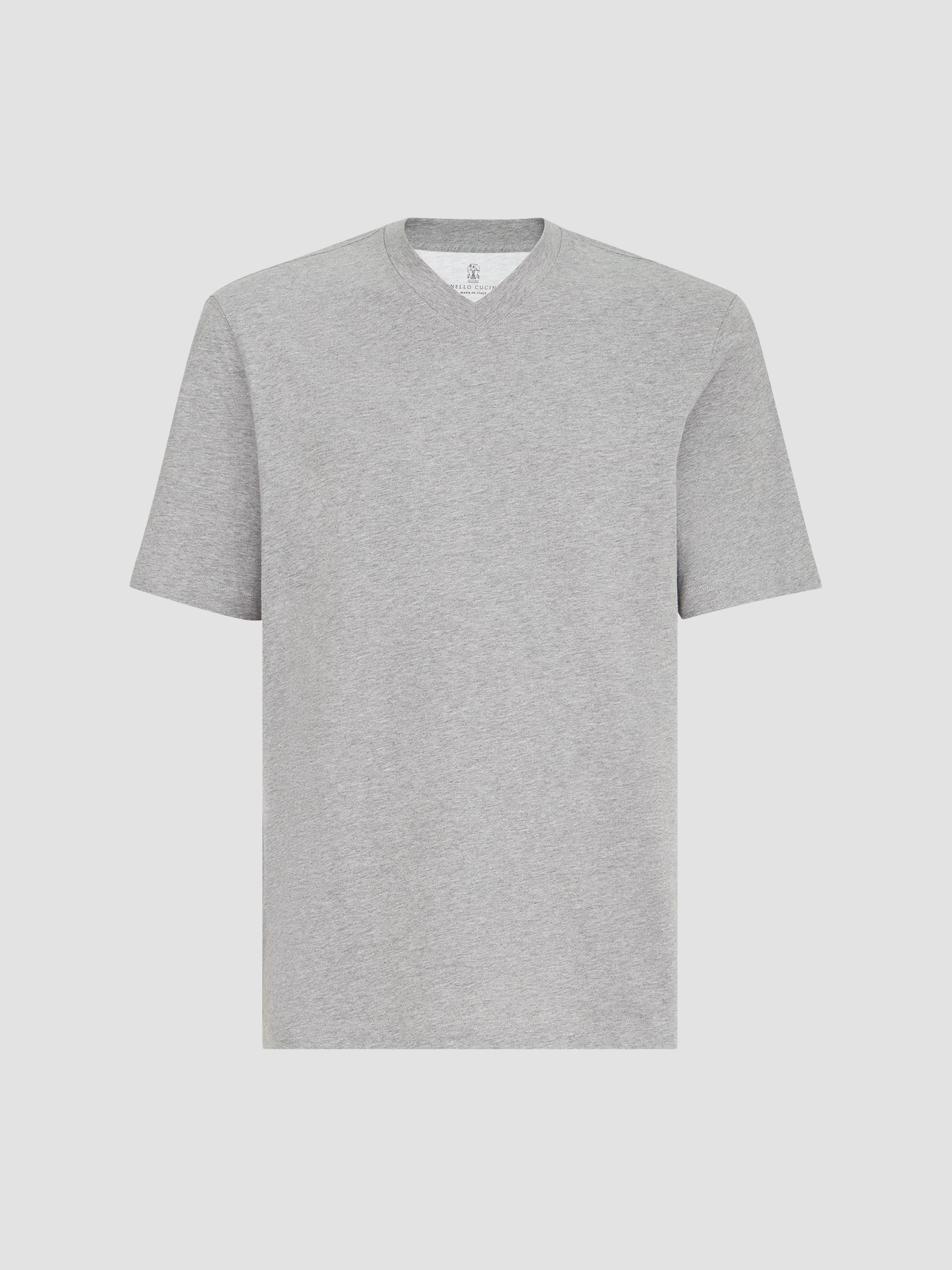 Brunello Cucinelli Vネック 半袖カットソー Brunello Cucinelli Cotton Jersey V-Neck T-Shirt | Saks Fifth Avenue