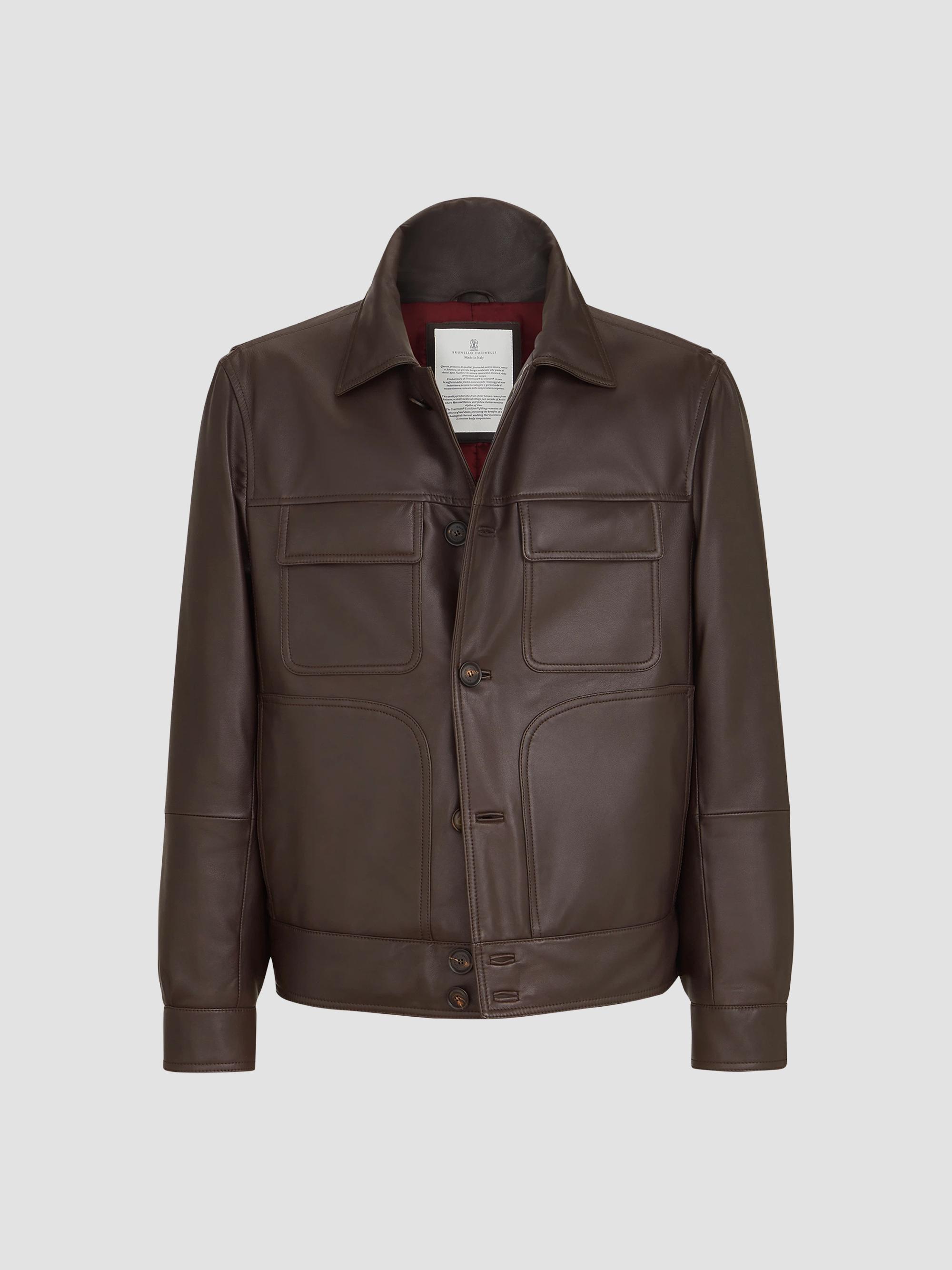 ジャケット・アウター BRUNELLO CUCINELLI large size jacket Brunello Cucinelli Polished Nappa Leather Pilot Jacket | Saks