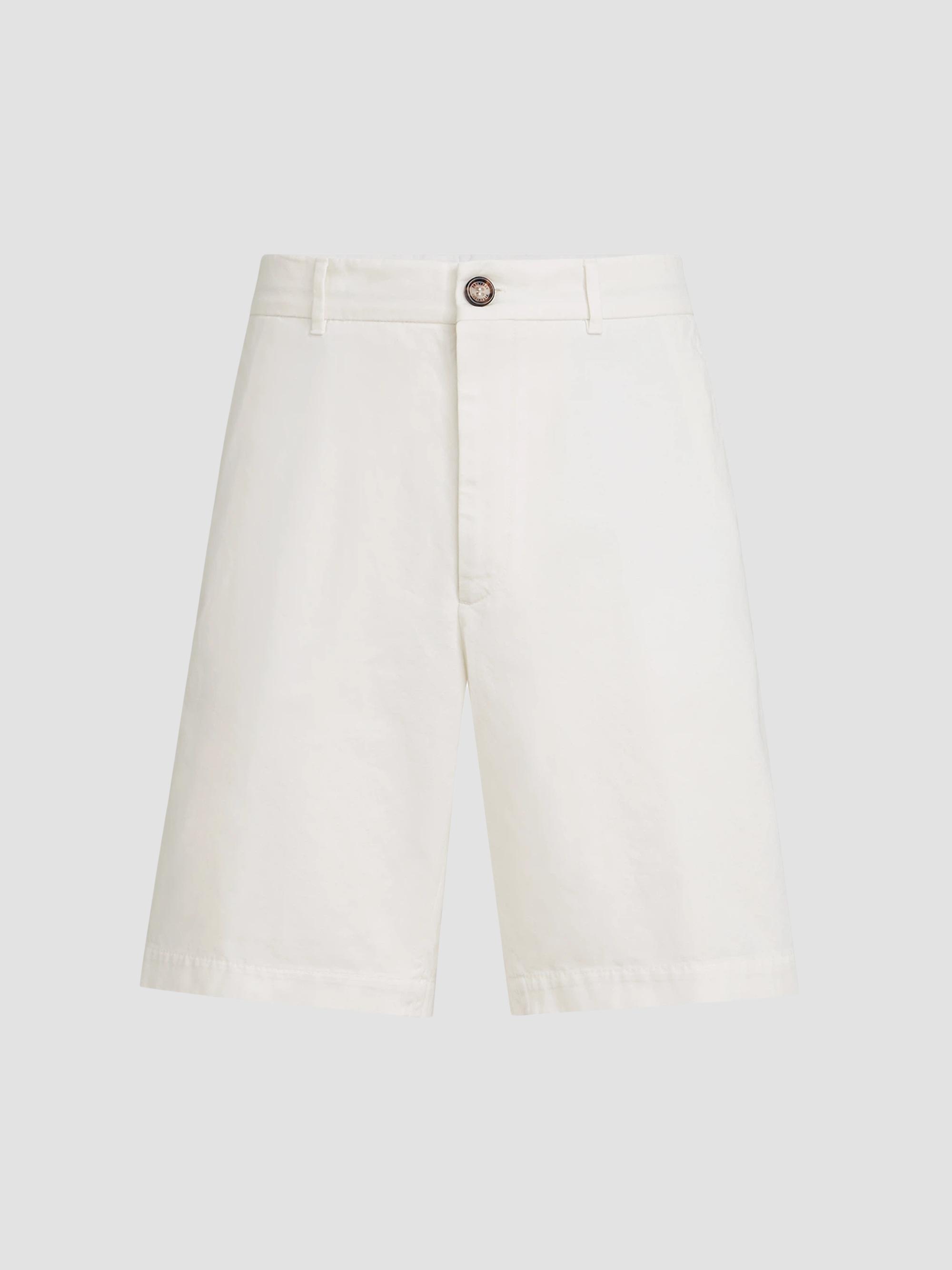 Brunello Cucinelli Bermuda Shorts in Twisted Cotton Gabardine with