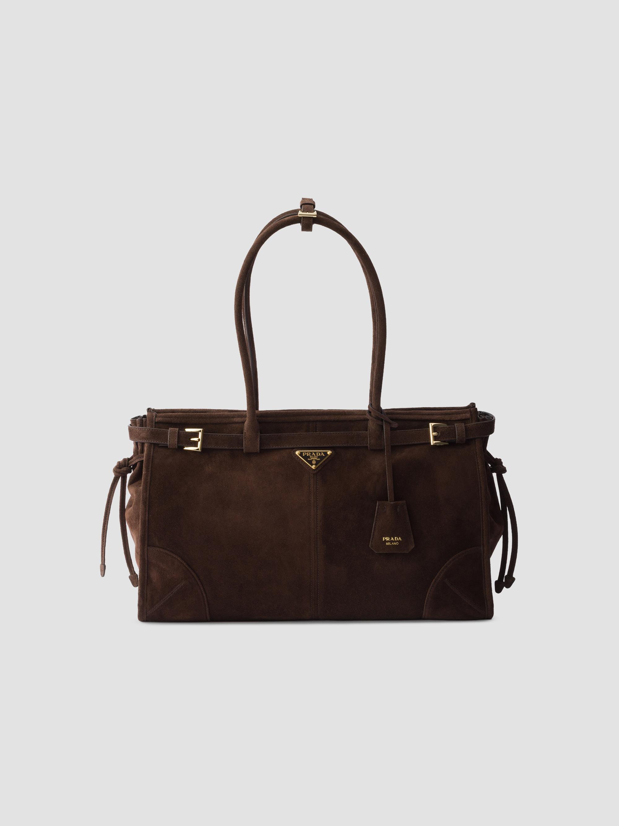 Prada Medium Crochet and Leather Tote Bag | Saks Fifth Avenue