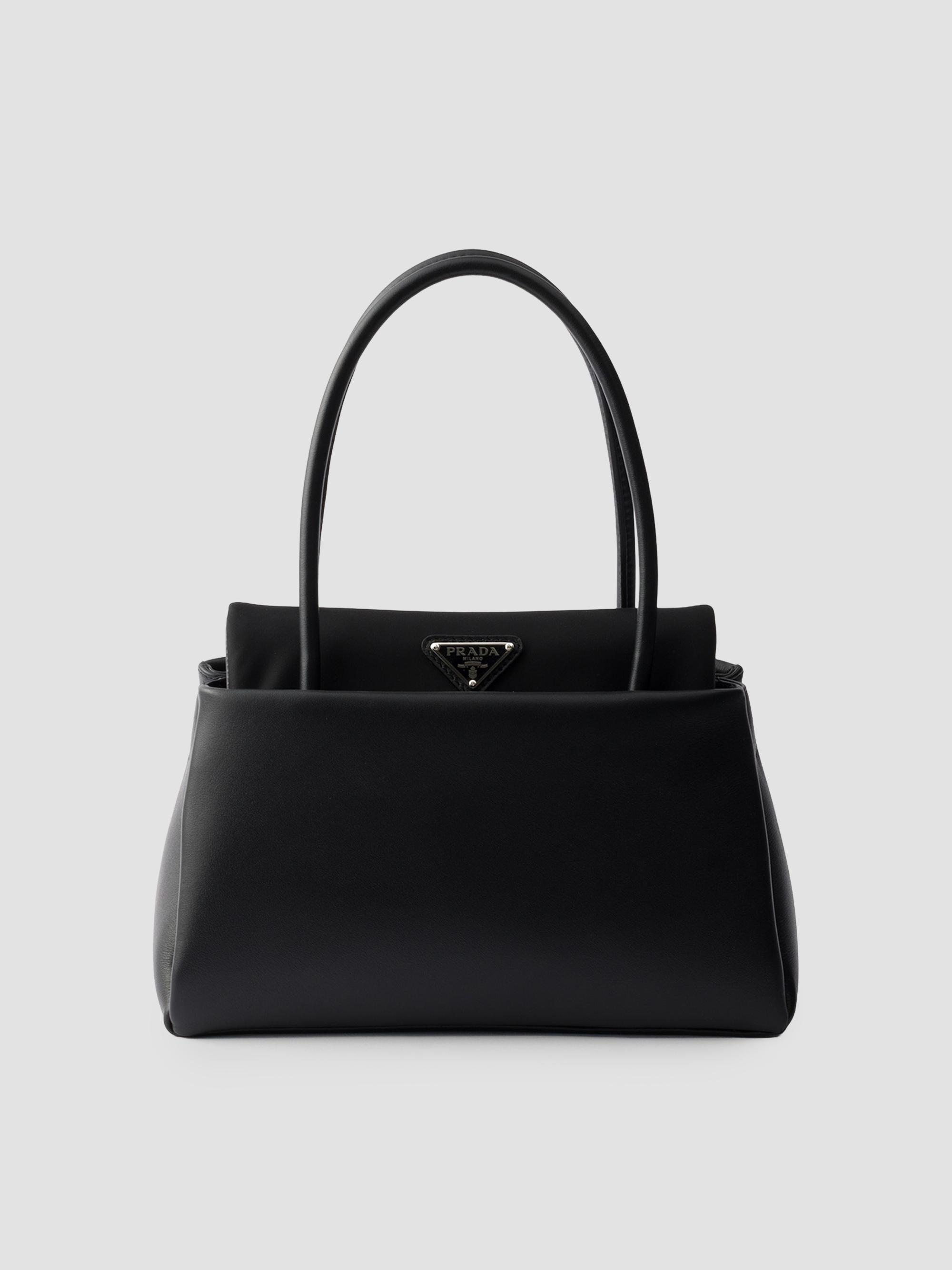 Prada Buckle Medium Leather Top Handle Bag with Belt | Saks Fifth