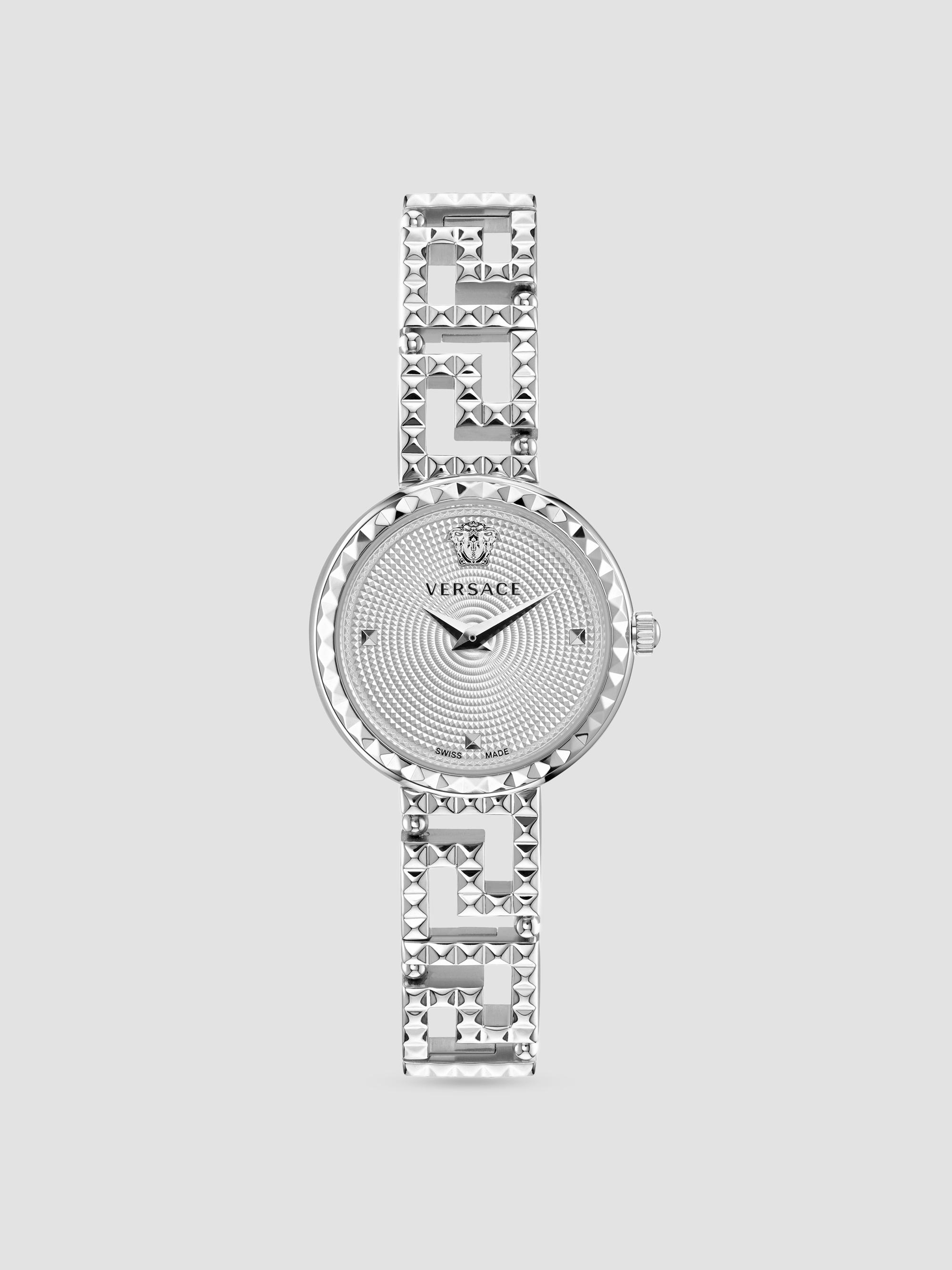 Versace Women's Greca Goddess Stainless Steel Bracelet Watch/28MM - Silver