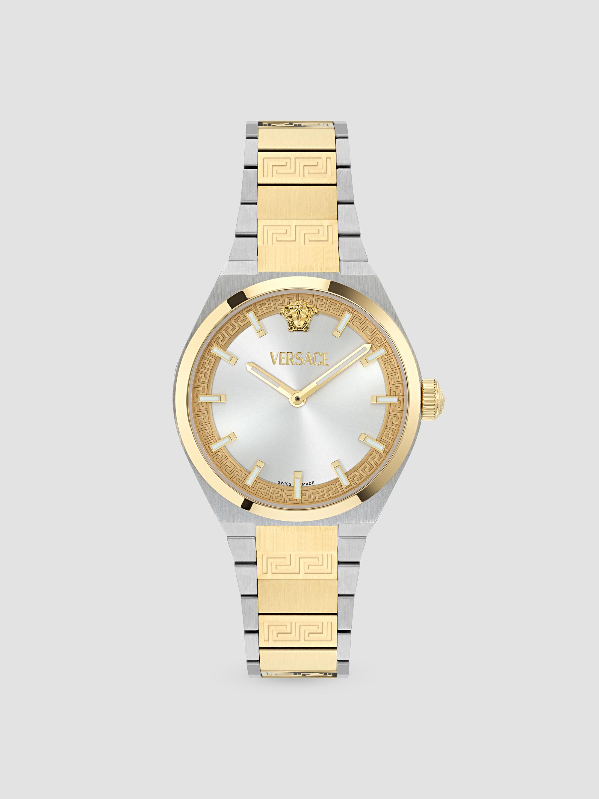 Versace Women's V-Auria Two-Tone IP Stainless Steel Bracelet Watch/35MM - Two Tone