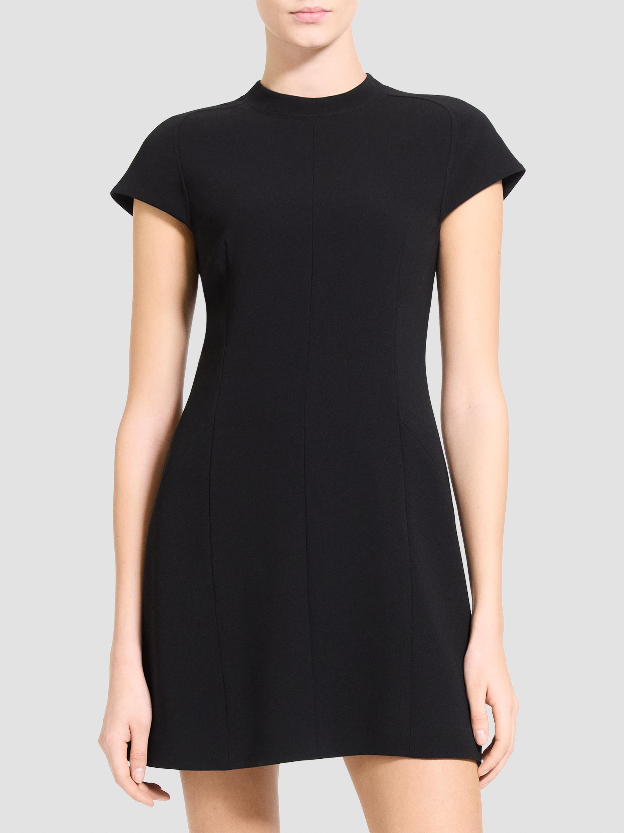 dark blue midi dress with sleeves Long Sleeve Tuxedo Stretch In Midnight Linen/Length:Lined on top shapes this fabulous dress Non Sale Black Dress With Women's