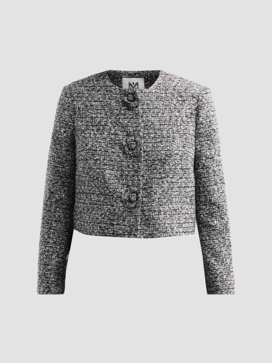 Milly Women's Selena Crop Jacket In Gray