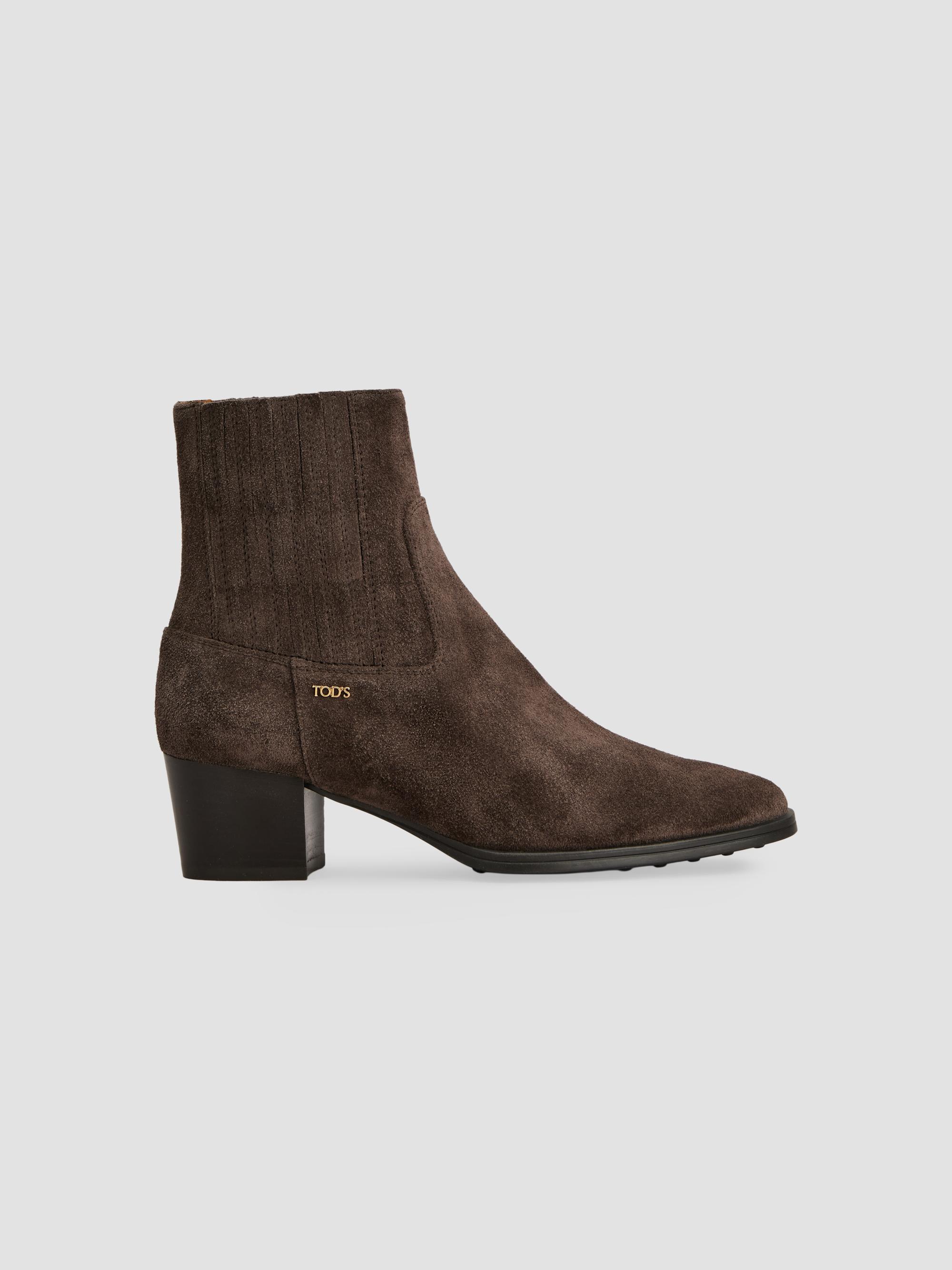 Tod's Women's 60MM Suede Ankle Boots - Palissandro - Size 11