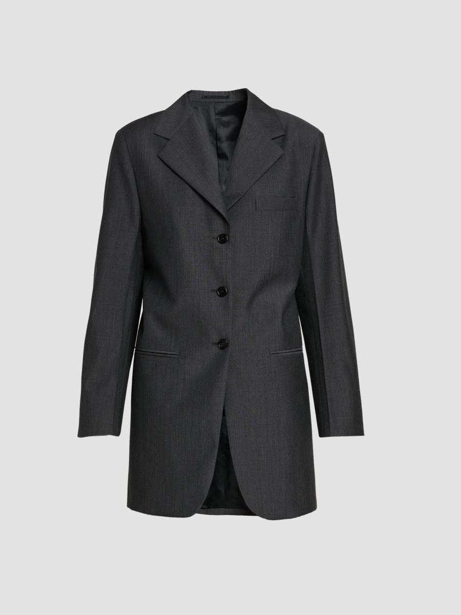 Jil Sander Women's Wool-mohair Single-breasted Jacket In Fog