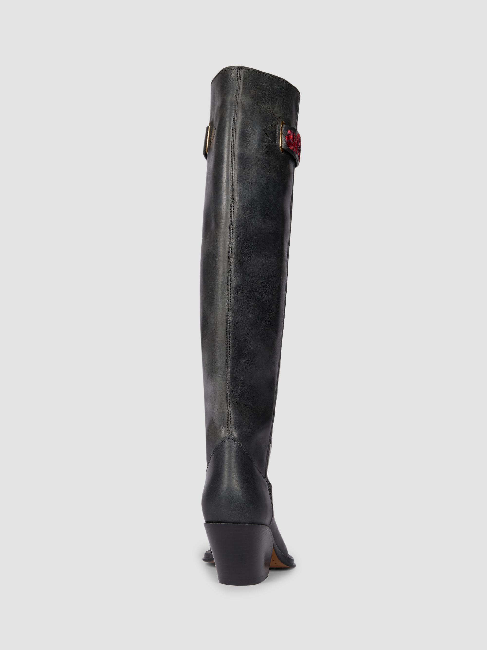 Azelan 70mm Knee-High Leather Boots