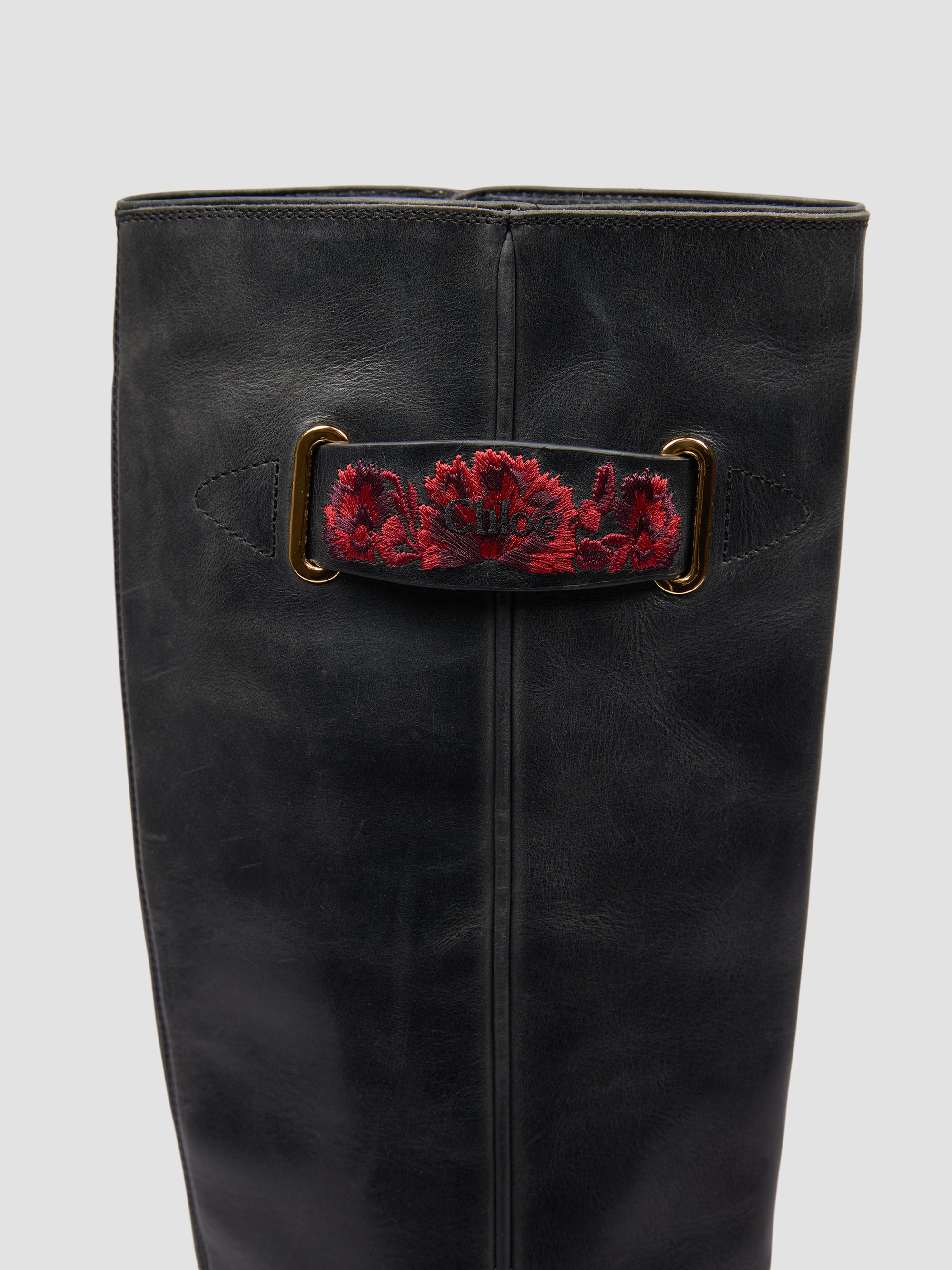 Azelan 70mm Knee-High Leather Boots