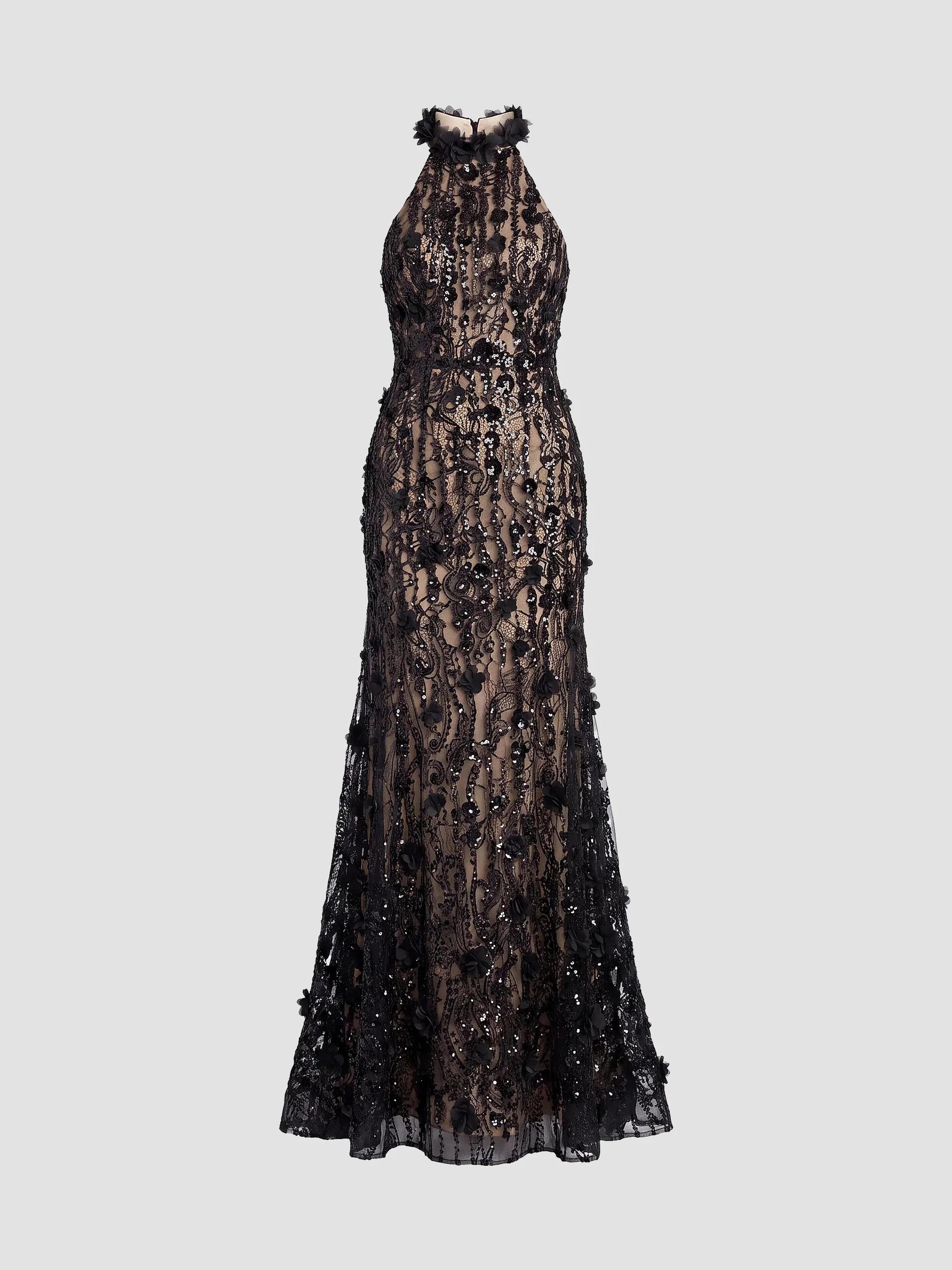 専用Tadashi Shoji Two-Tone Lace Combo Gown Sho by Tadashi Shoji Lace V-neck Column Gown | Saks Fifth Avenue