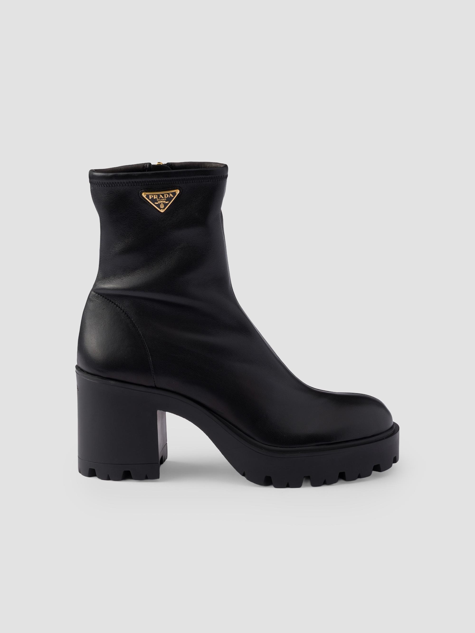 Prada Leather Laced Booties | Saks Fifth Avenue