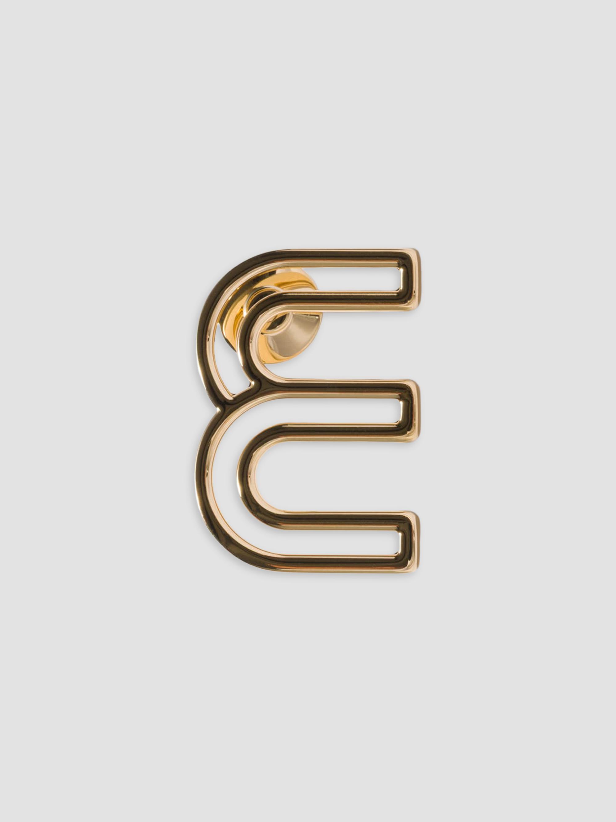 アクセサリー miumiu/emblem broach Miu Miu Metal Logo Brooch | Saks Fifth Avenue