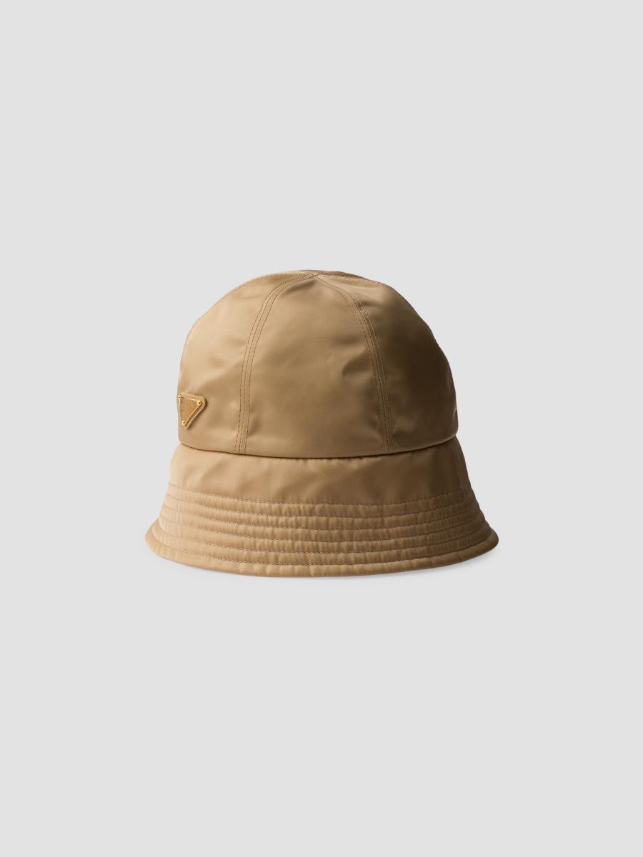 Prada Re-nylon Hat In Brown