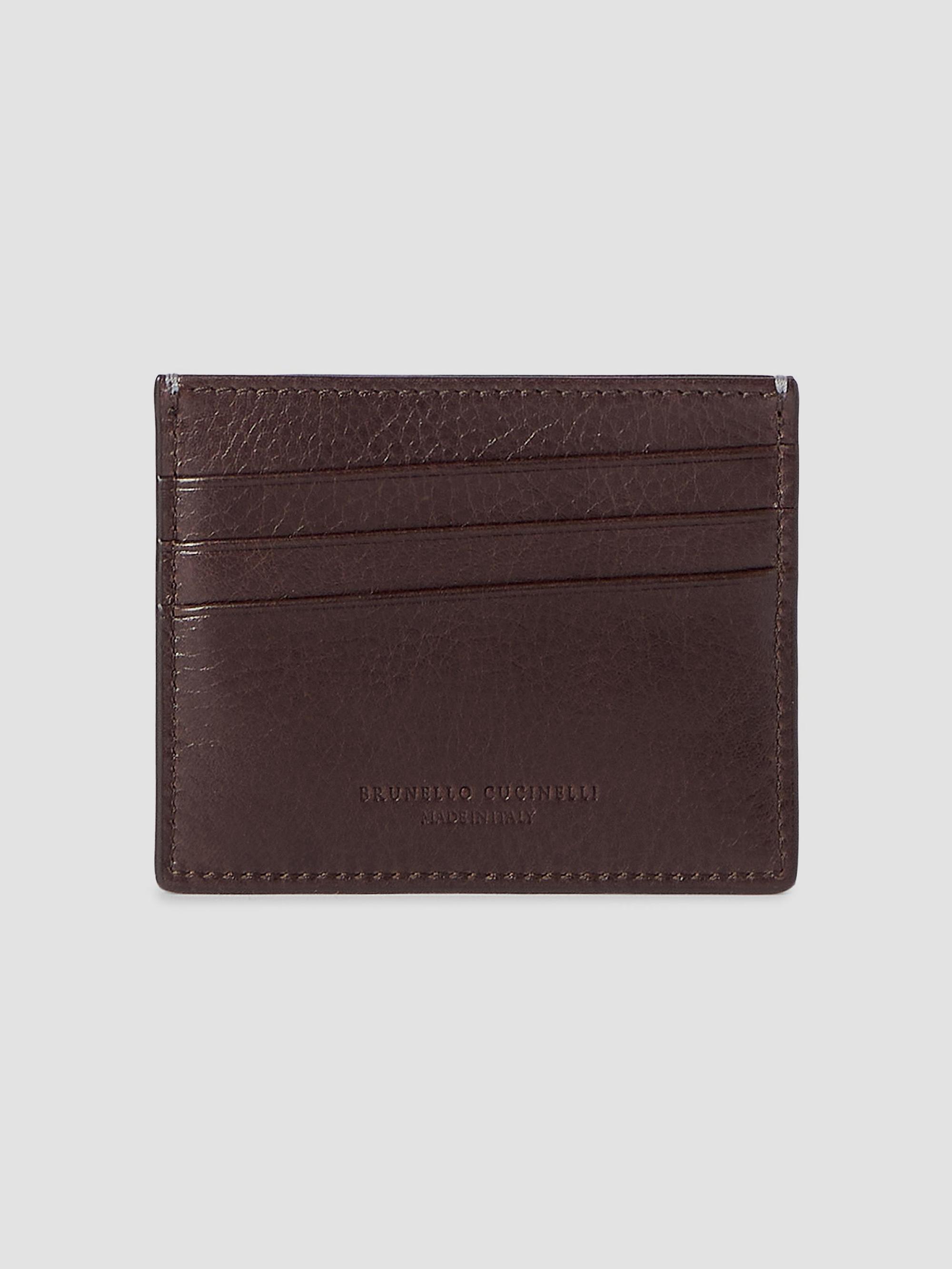 Brunello Cucinelli Brushed Leather Card Holder | Saks Fifth Avenue