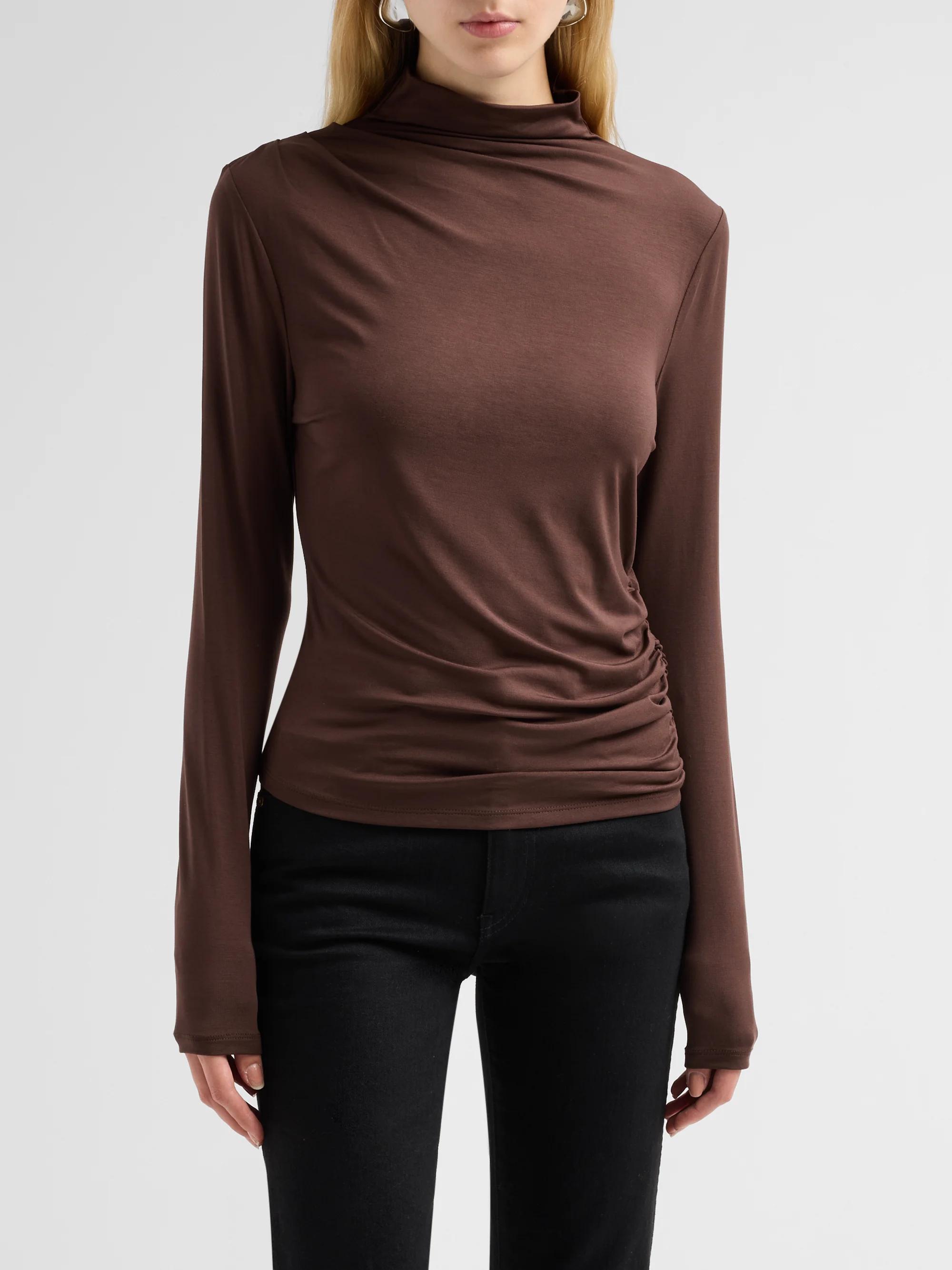 Veronica Beard Mylie Gathered Turtleneck Top | Saks Fifth Avenue