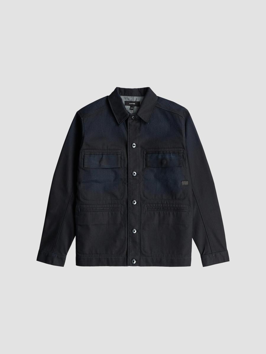 G-star Men's Denim Twill Overshirt In Nori