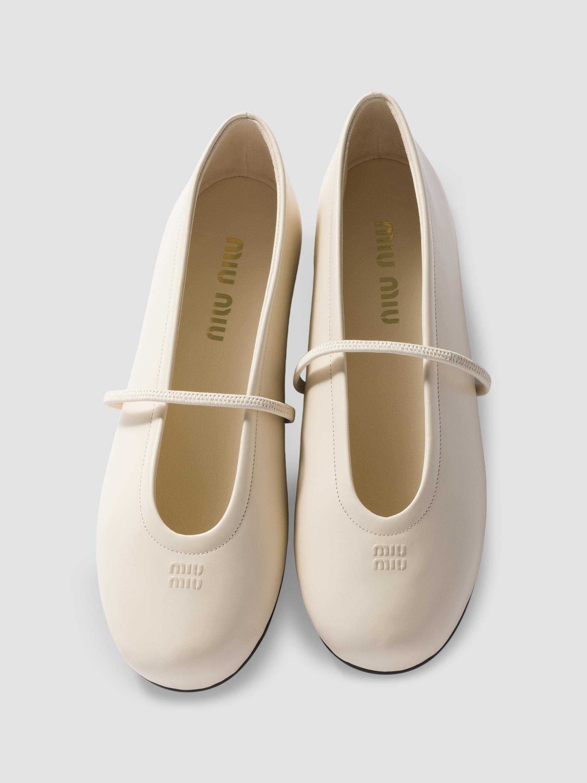 Miu Miu Nappa Leather Ballerinas | Saks Fifth Avenue