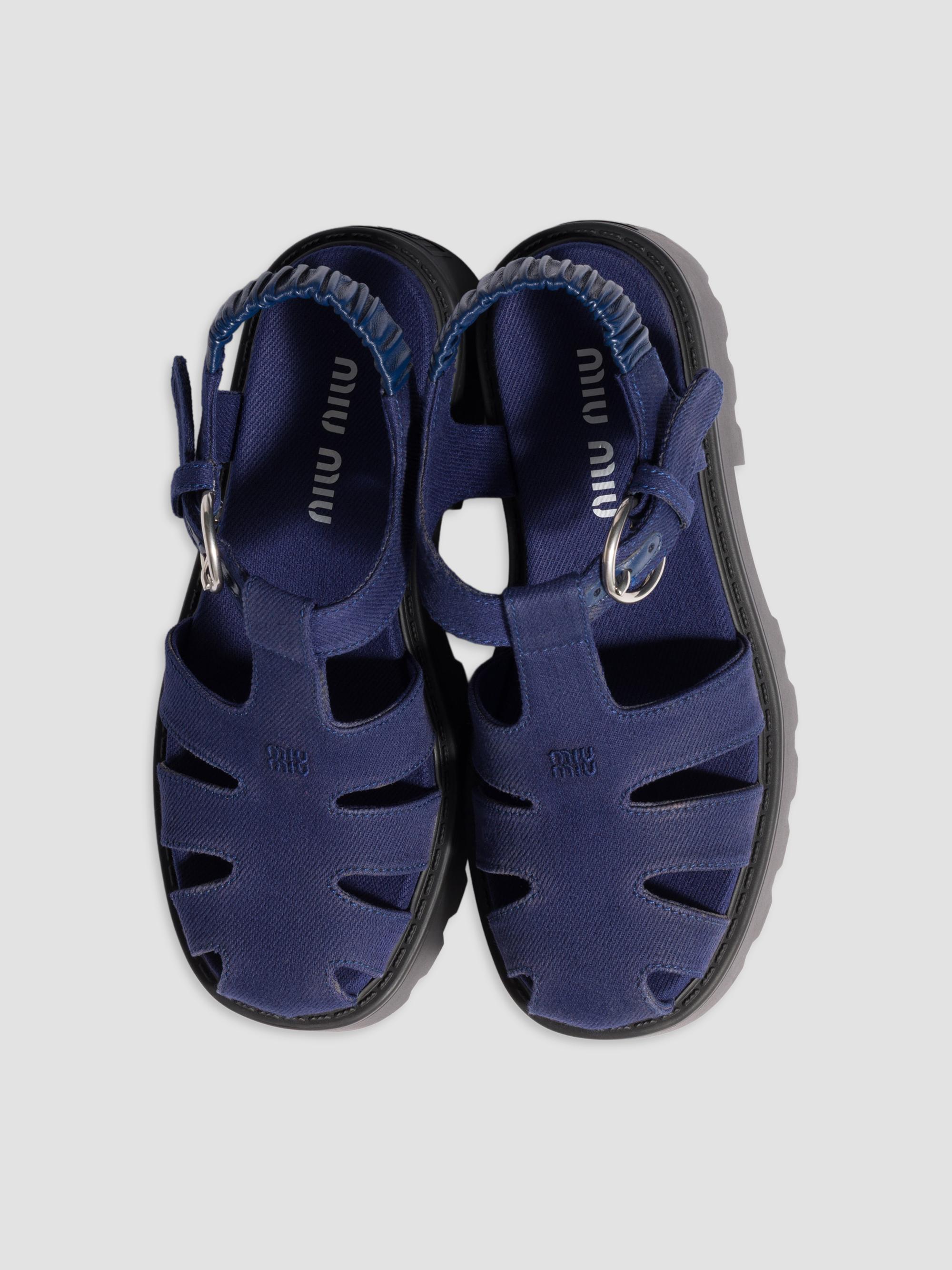 Miu Miu Gabardine Sandals | Saks Fifth Avenue