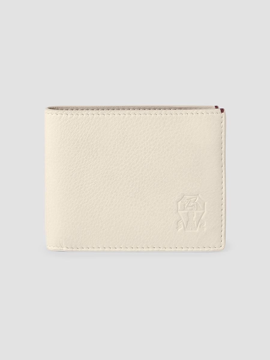 Brunello Cucinelli Men's Fine Grain Calfskin Wallet In Chalk