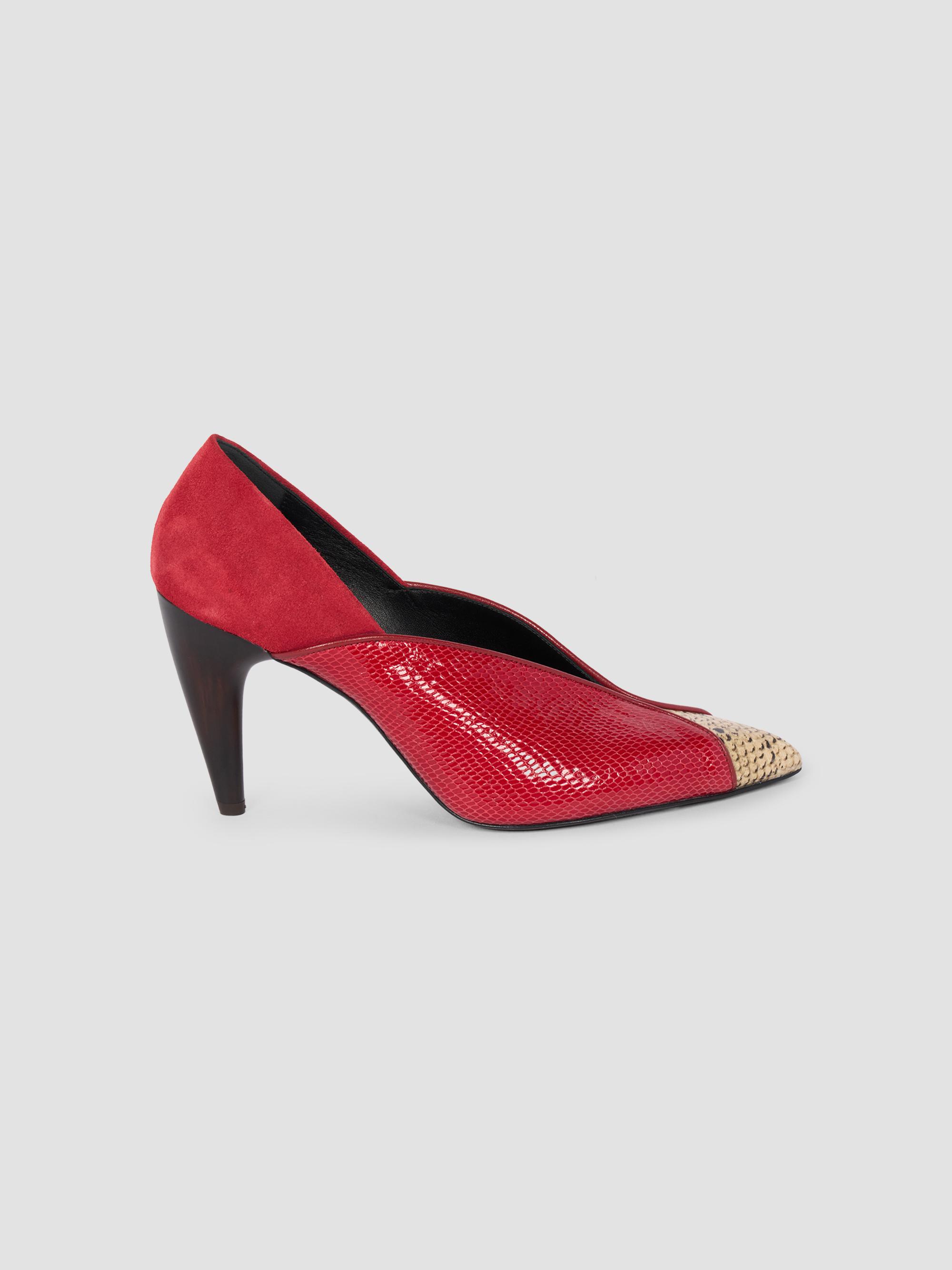 Luza 90MM Leather-Velvet Pumps