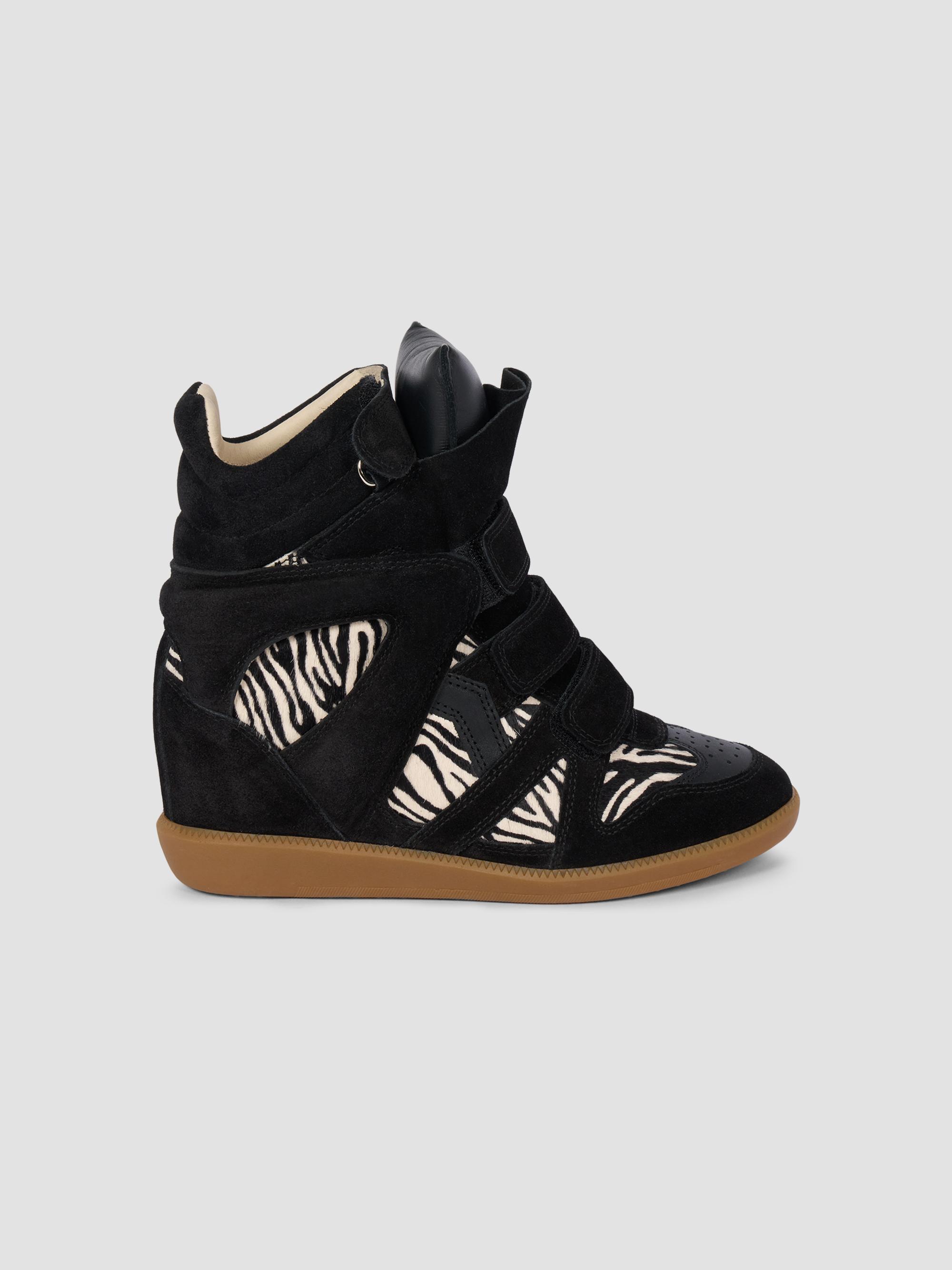 Isabel Marant Bekett Leather & Suede High-Top Platform Sneakers