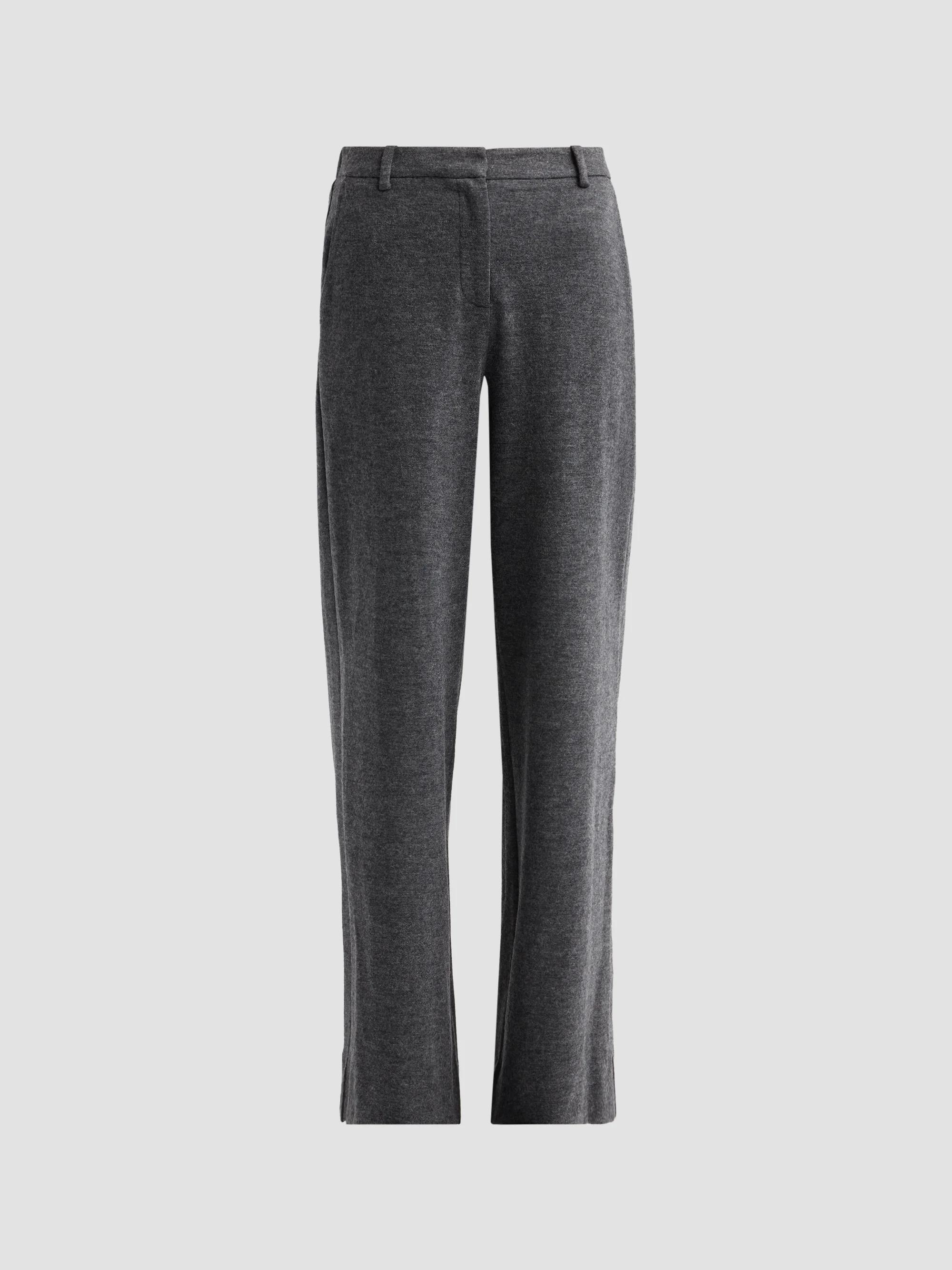SIMKHAI Women's Tavar Straight-Leg Pants - Dark Charcoal - Size 10