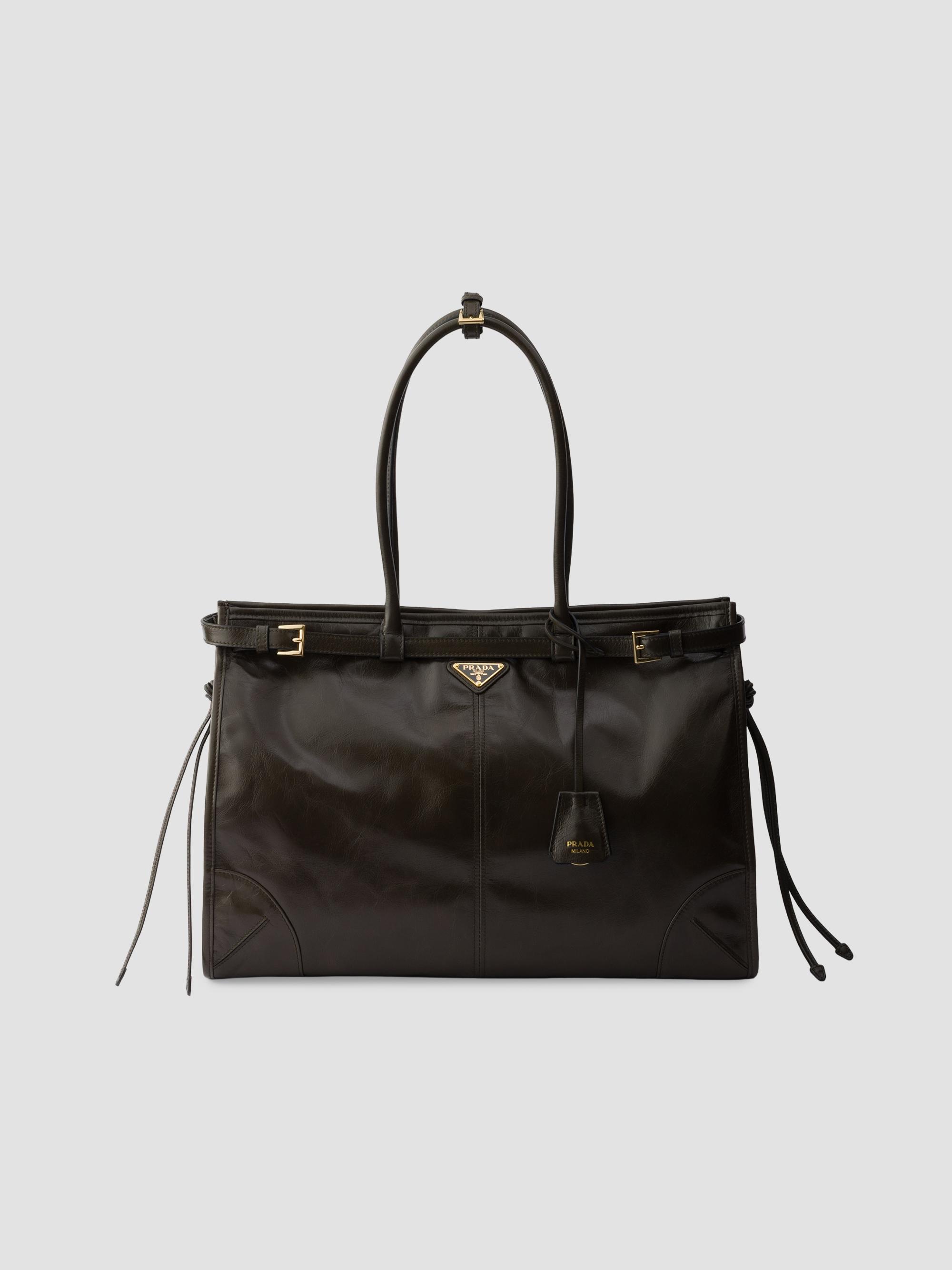 Prada Bonnie Large Suede Top Handle Bag | Saks Fifth Avenue