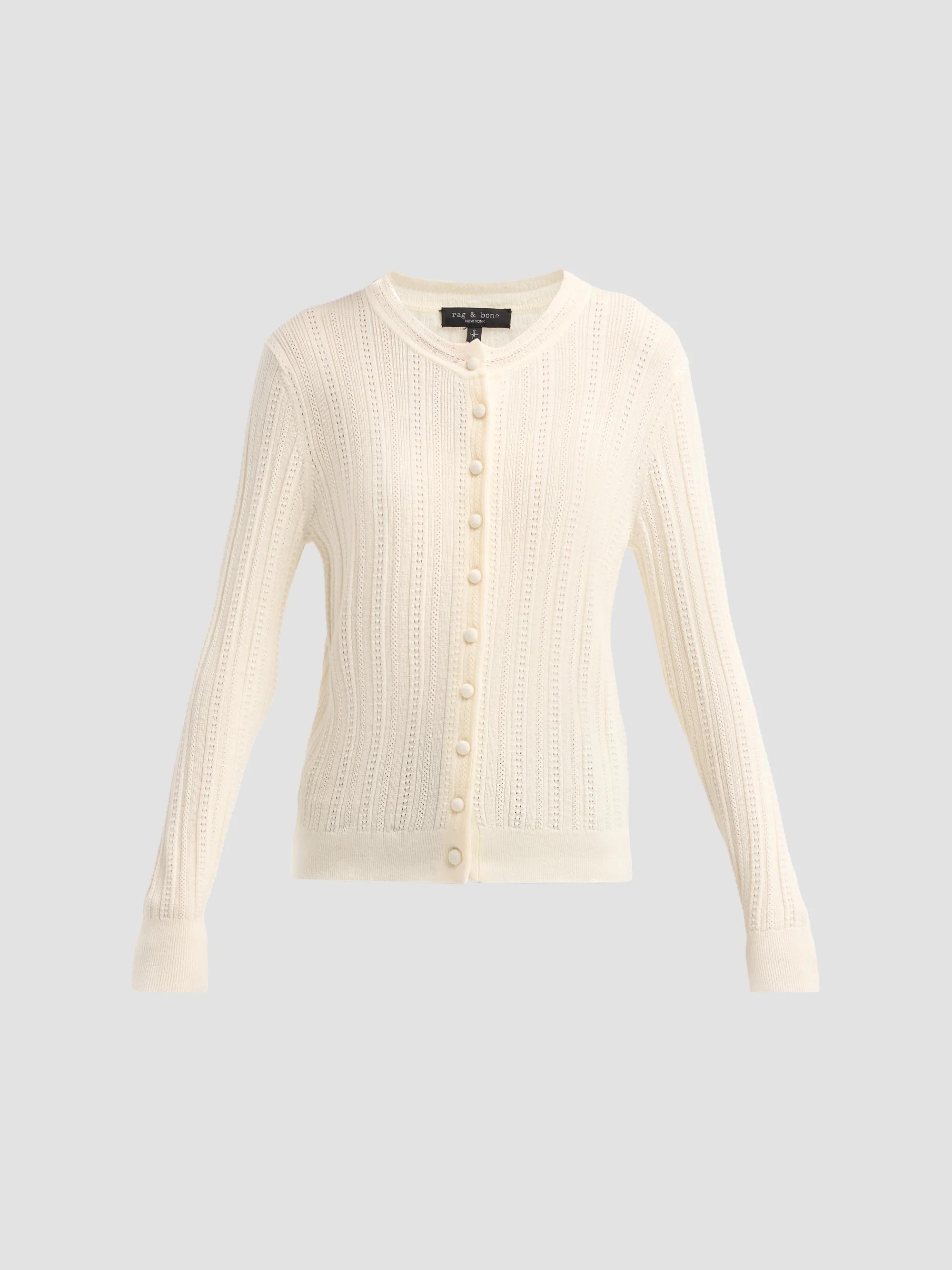Theory Jersey Edge Sheer Cardigan | Saks Fifth Avenue