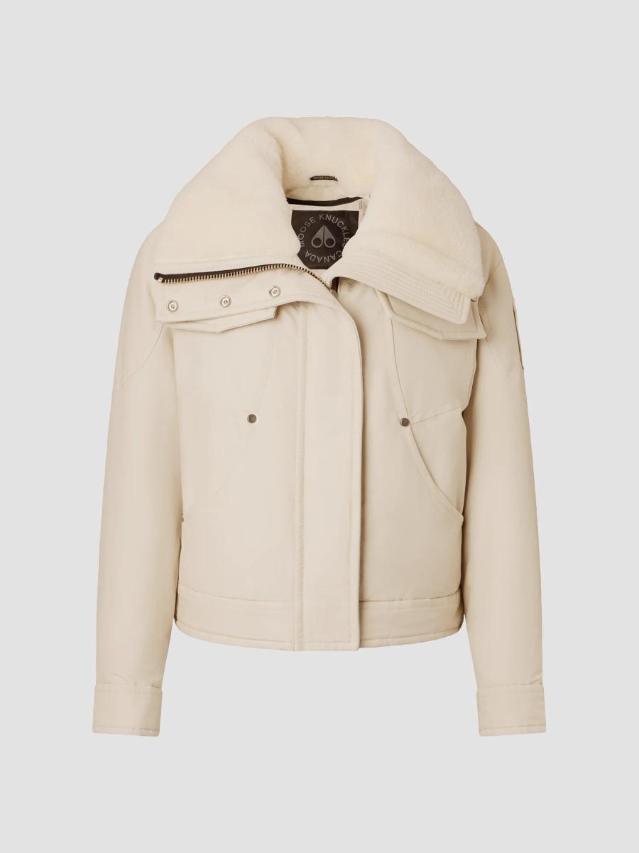 Moose Knuckles Women's Originals Aurora Trucker Jacket In Alabaster