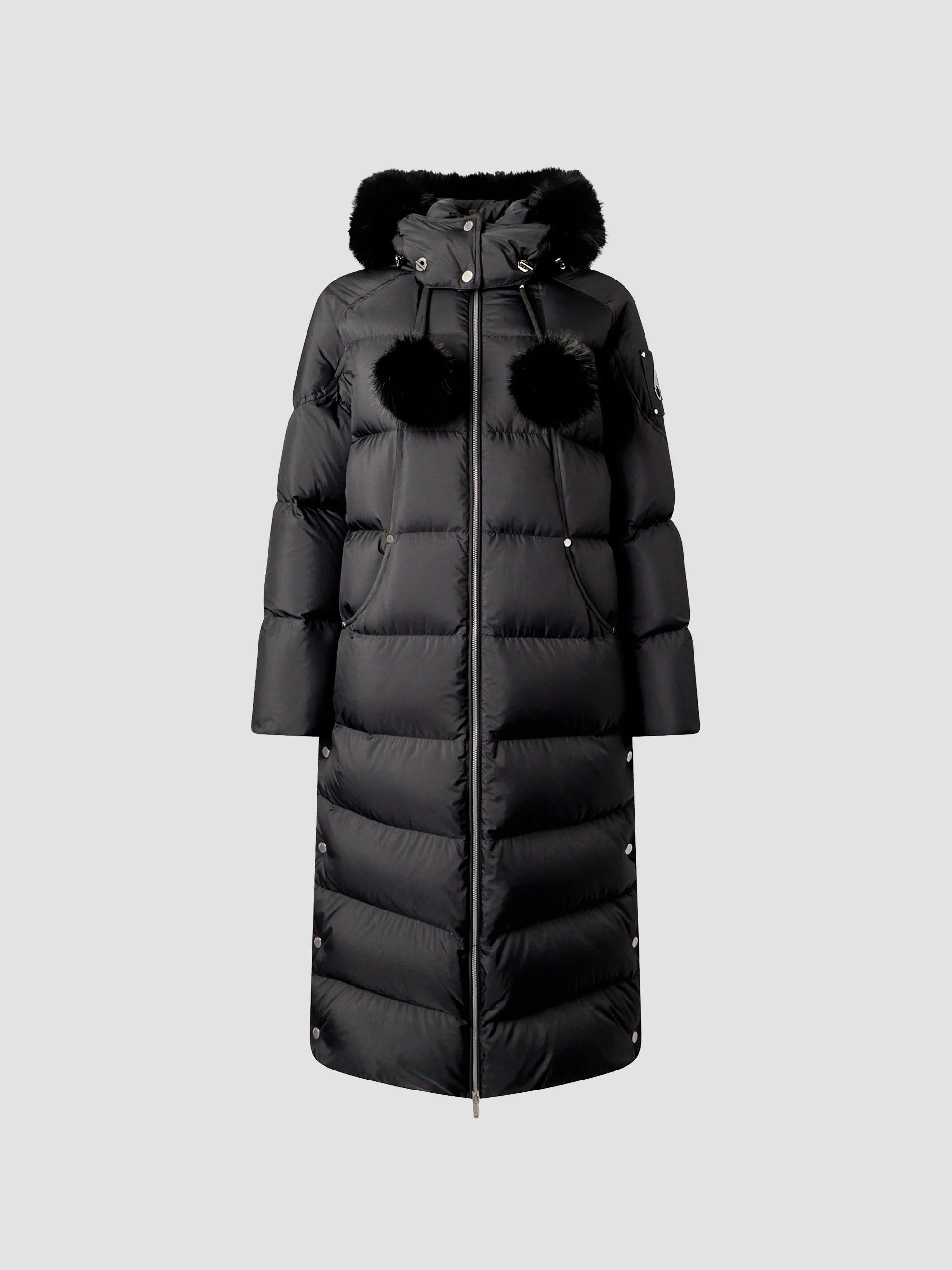 Moose Knuckles Belle Dune Faux-Fur Trim Down Jacket | Saks Fifth