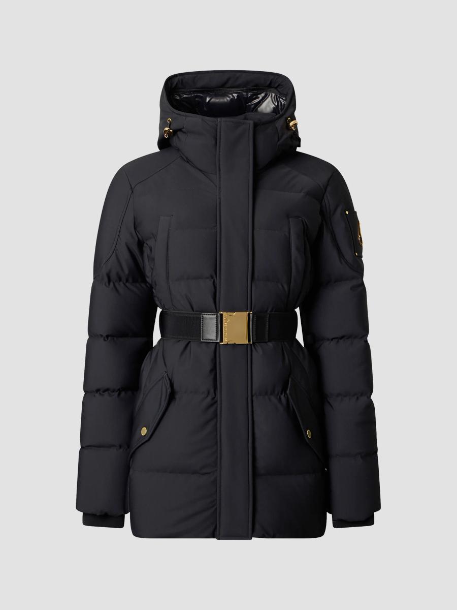Moose Knuckles Women's Gilded 3q Down Jacket In Black