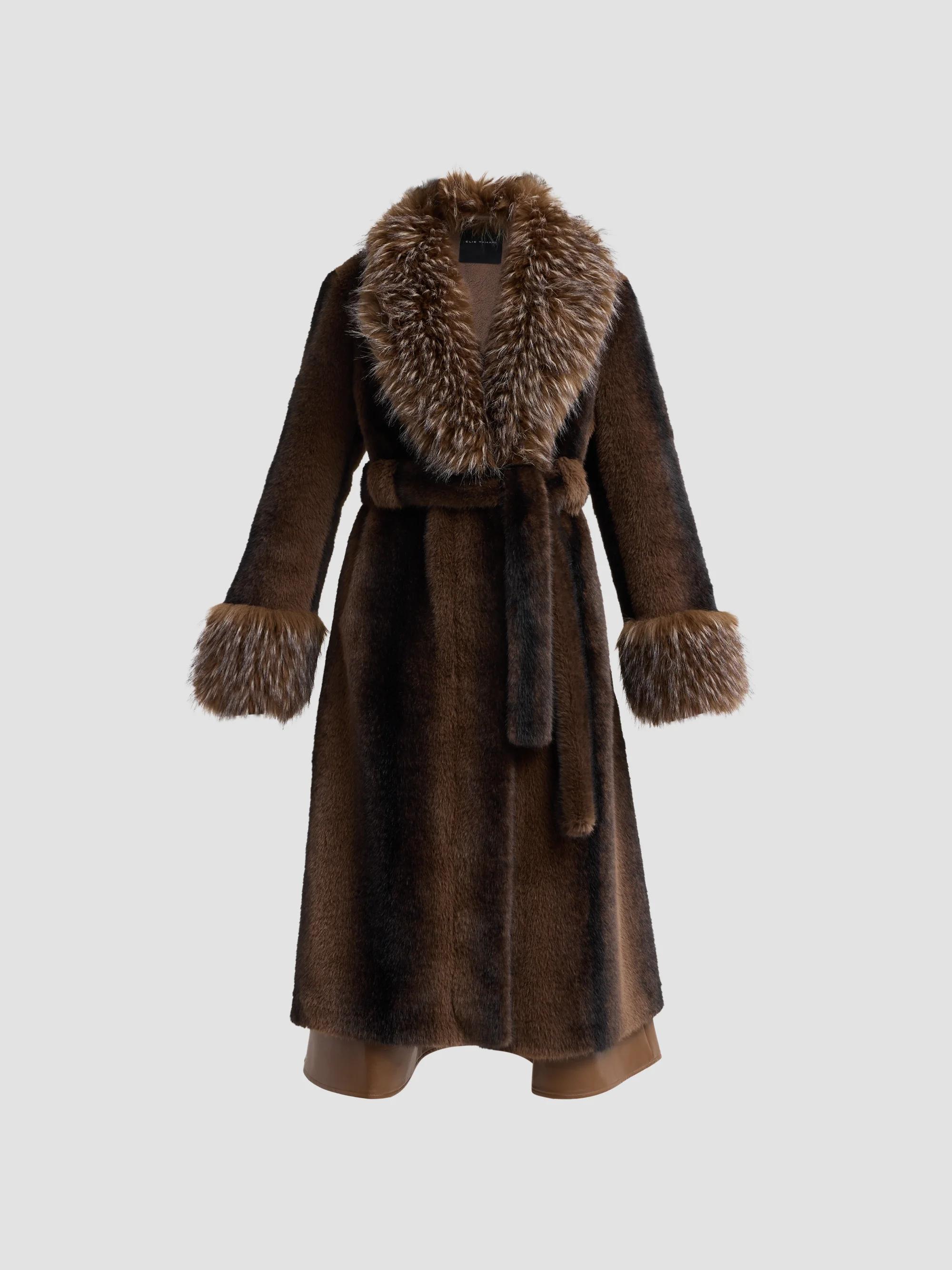 Elie Tahari Nora Wool-Blend Belted Coat | Saks Fifth Avenue