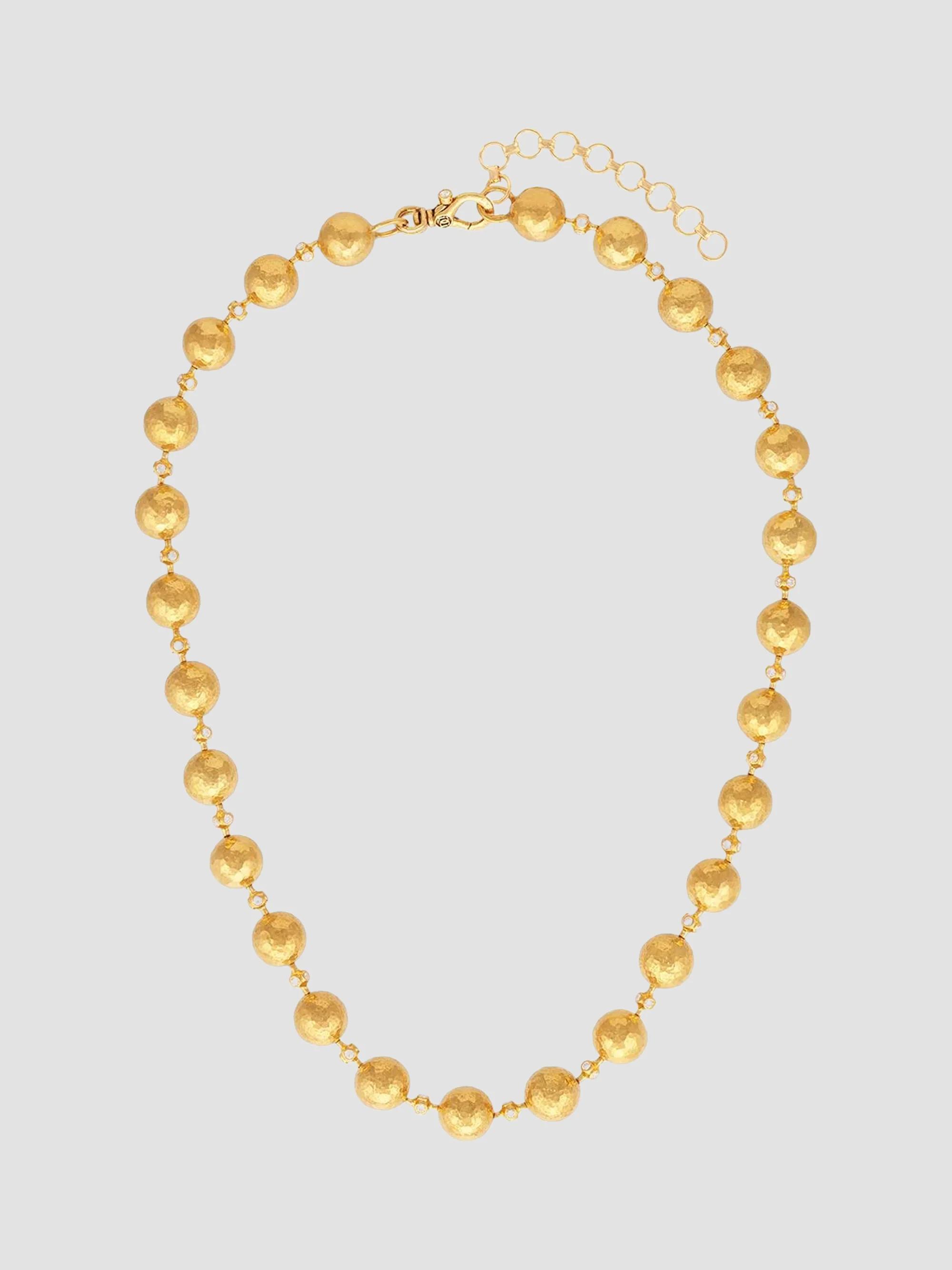 Gurhan Women's Spell Hammered Yellow Gold & 2.432 TCW Diamond Beaded Necklace - Yellow Gold