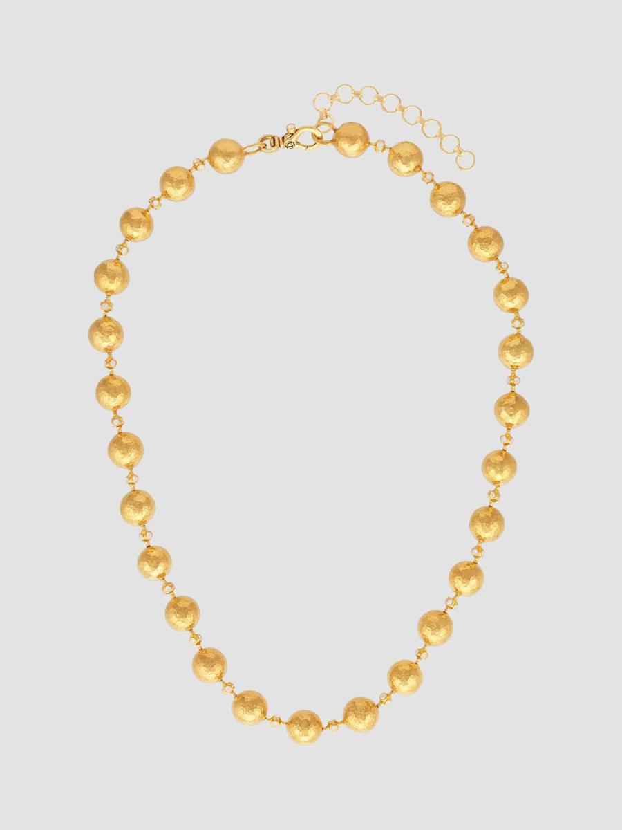 Gurhan Women's Spell Hammered Yellow Gold & 2.432 Tcw Diamond Beaded Necklace