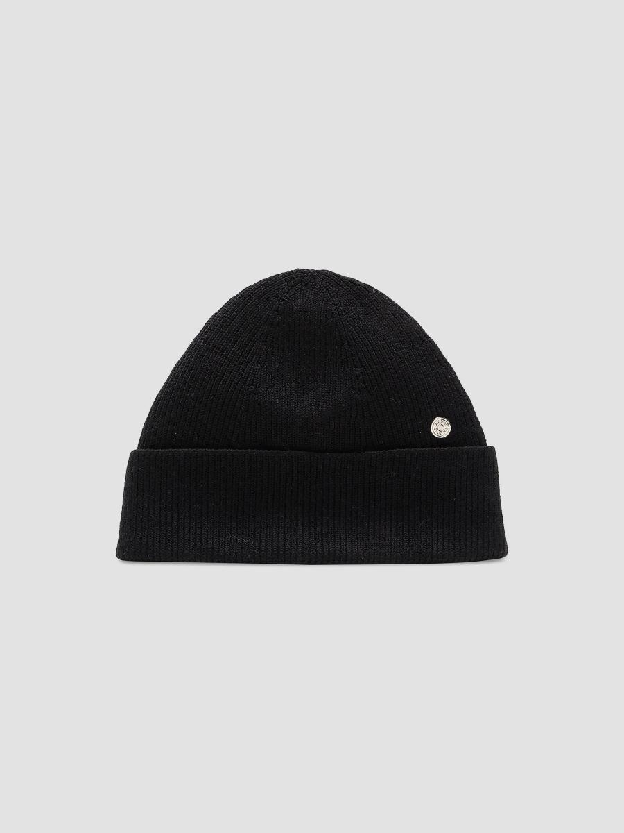 Acne Studios Krivi Wool-blend Rib-knit Beanie In Black