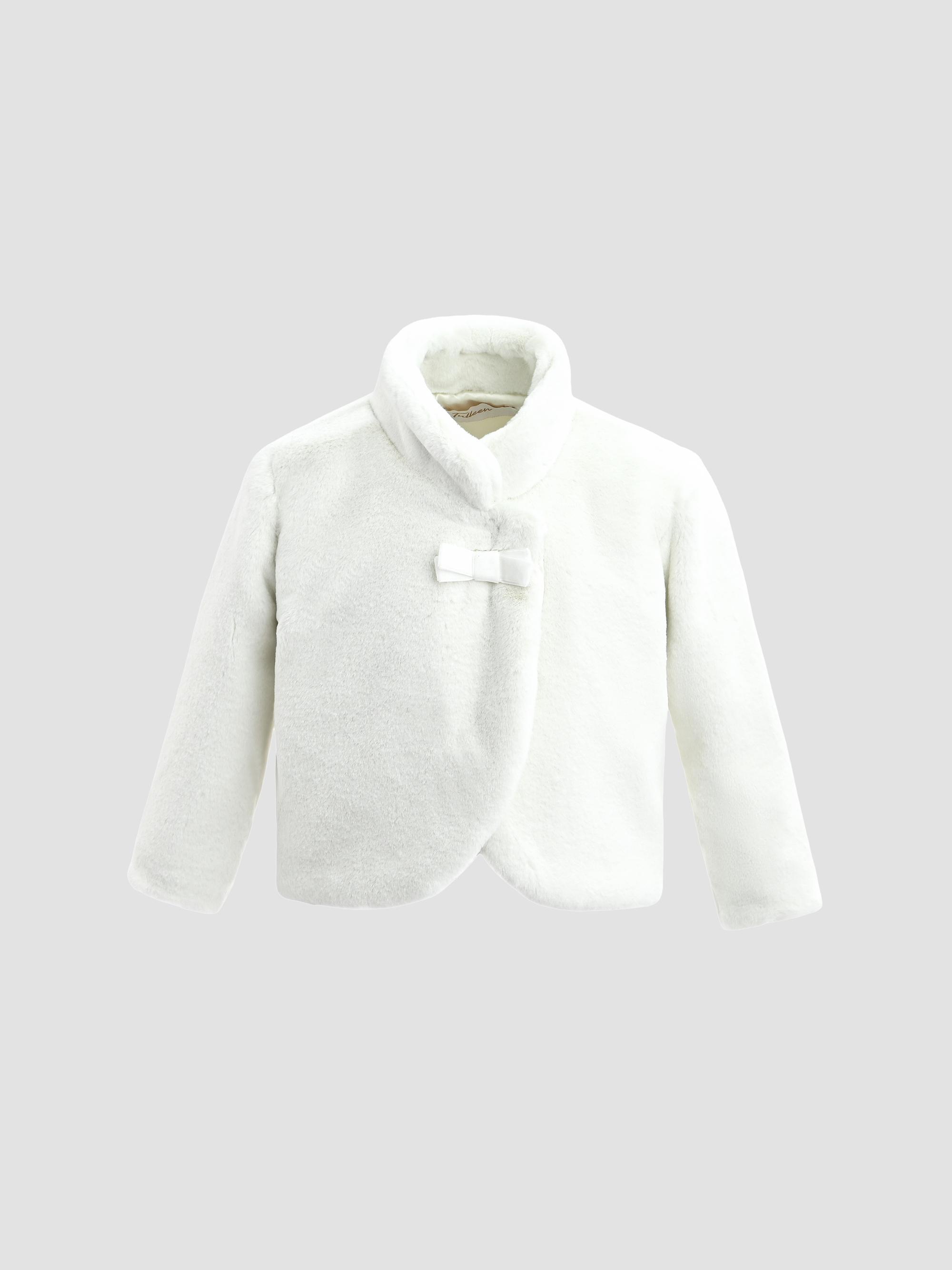Tulleen Baby Girl's Plush Asymmetrical Coat - | Thumbnail 9