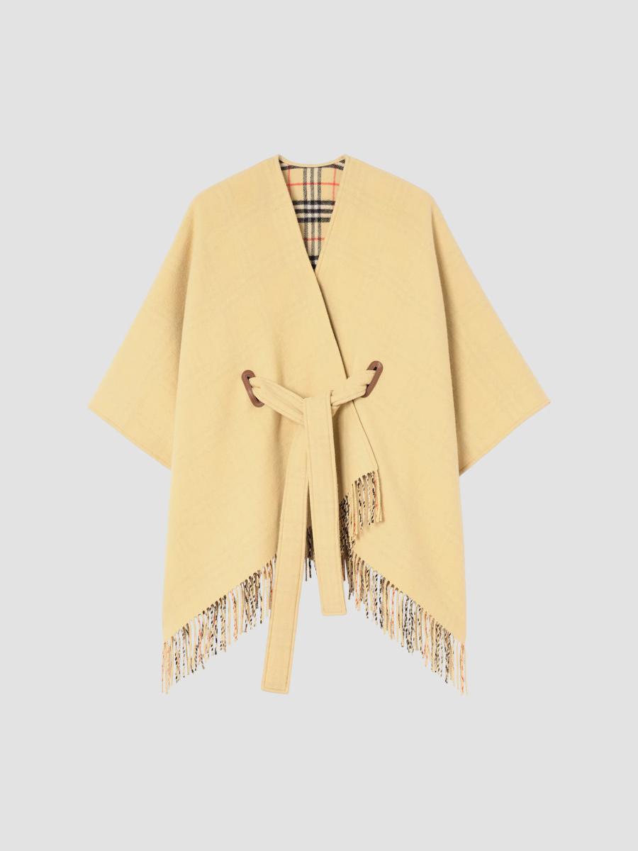 Burberry Women's Tay Wool Cape In Sand