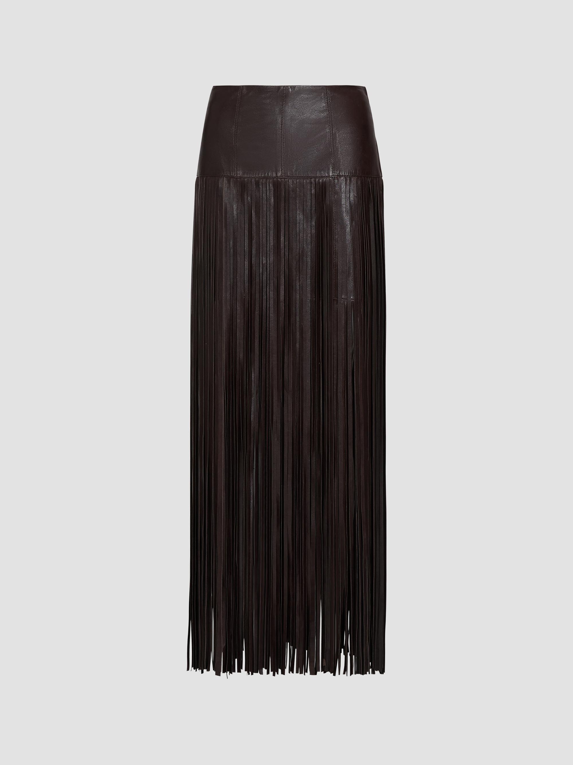 TWP Tangled Up Fringed Leather Maxi Skirt | Saks Fifth Avenue