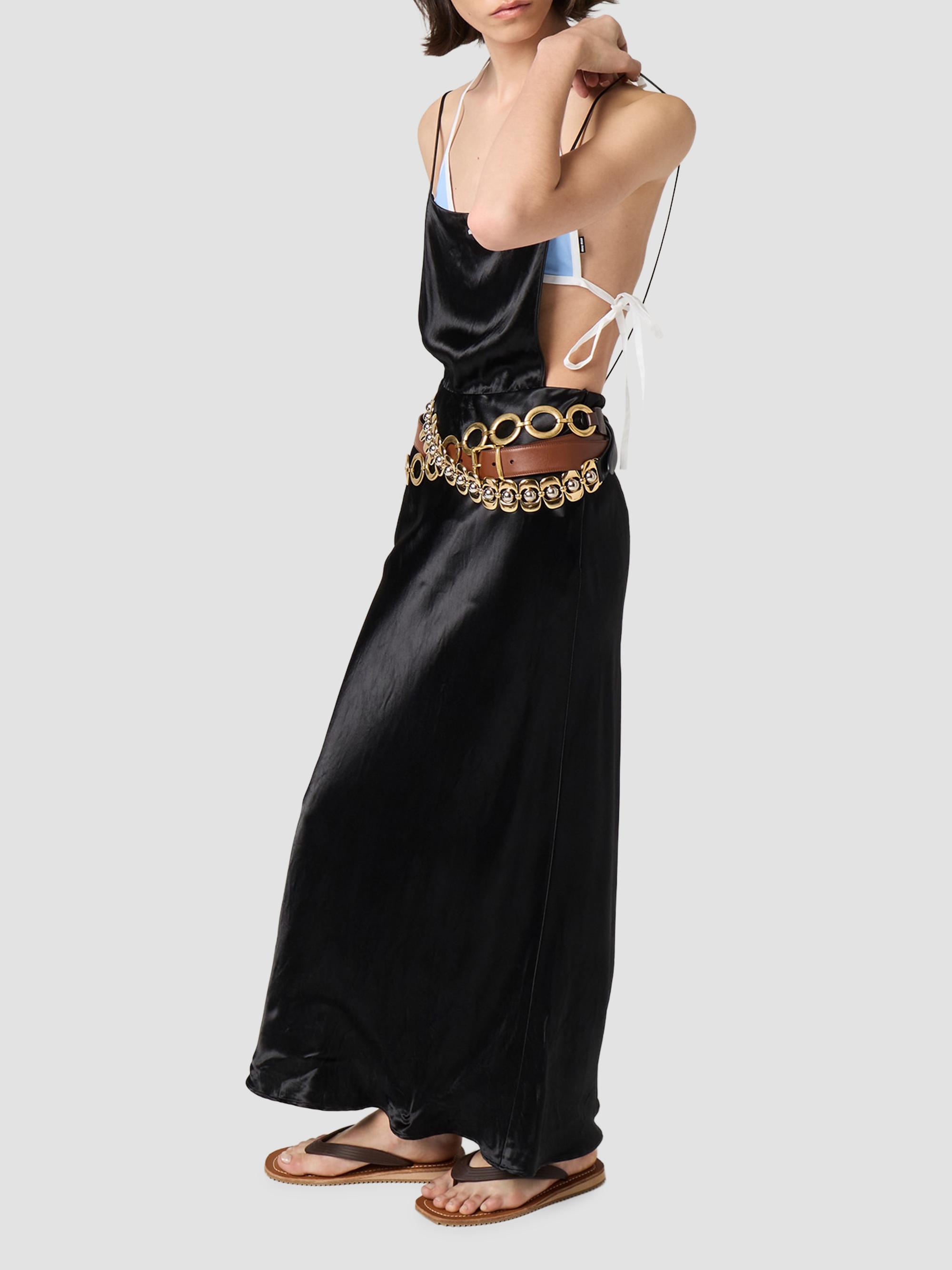 Miu Miu Long Satin Dress | Saks Fifth Avenue