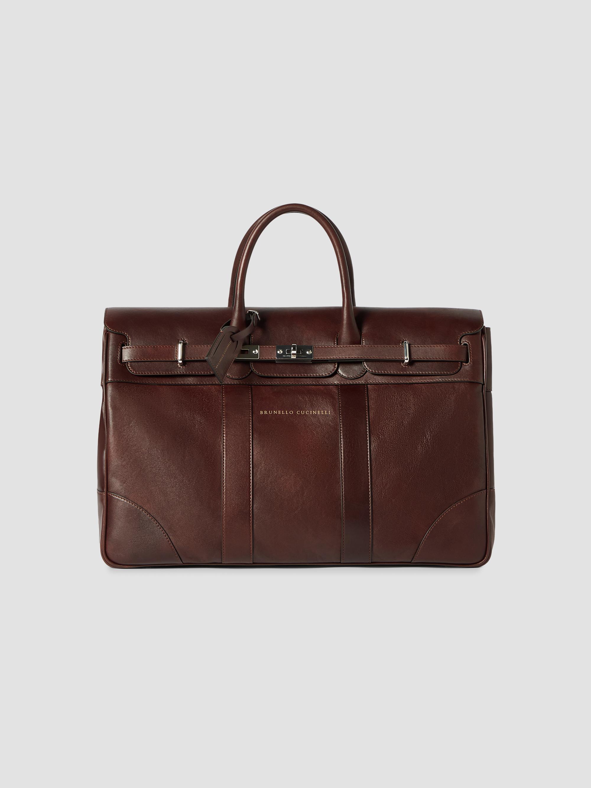 Brunello Cucinelli Braided Leather and Cowhide Boston Bag | Saks