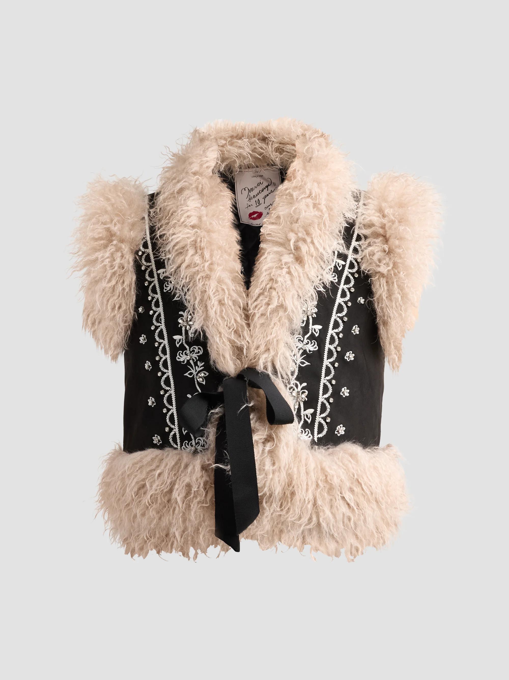 Cinq à Sept Amaranthe Faux-Fur Suede Vest | Saks Fifth Avenue