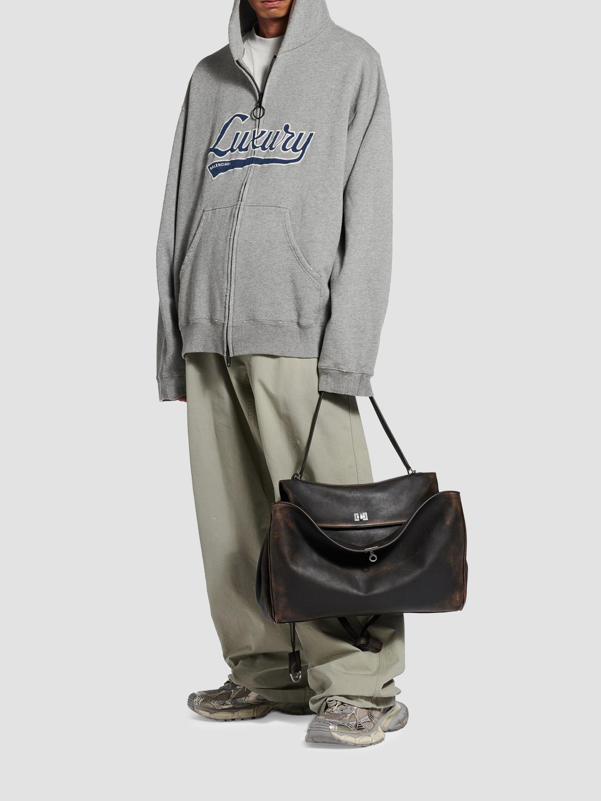 Balenciaga Luxury Script Oversized Zip-Up Hoodie | Saks Fifth Avenue