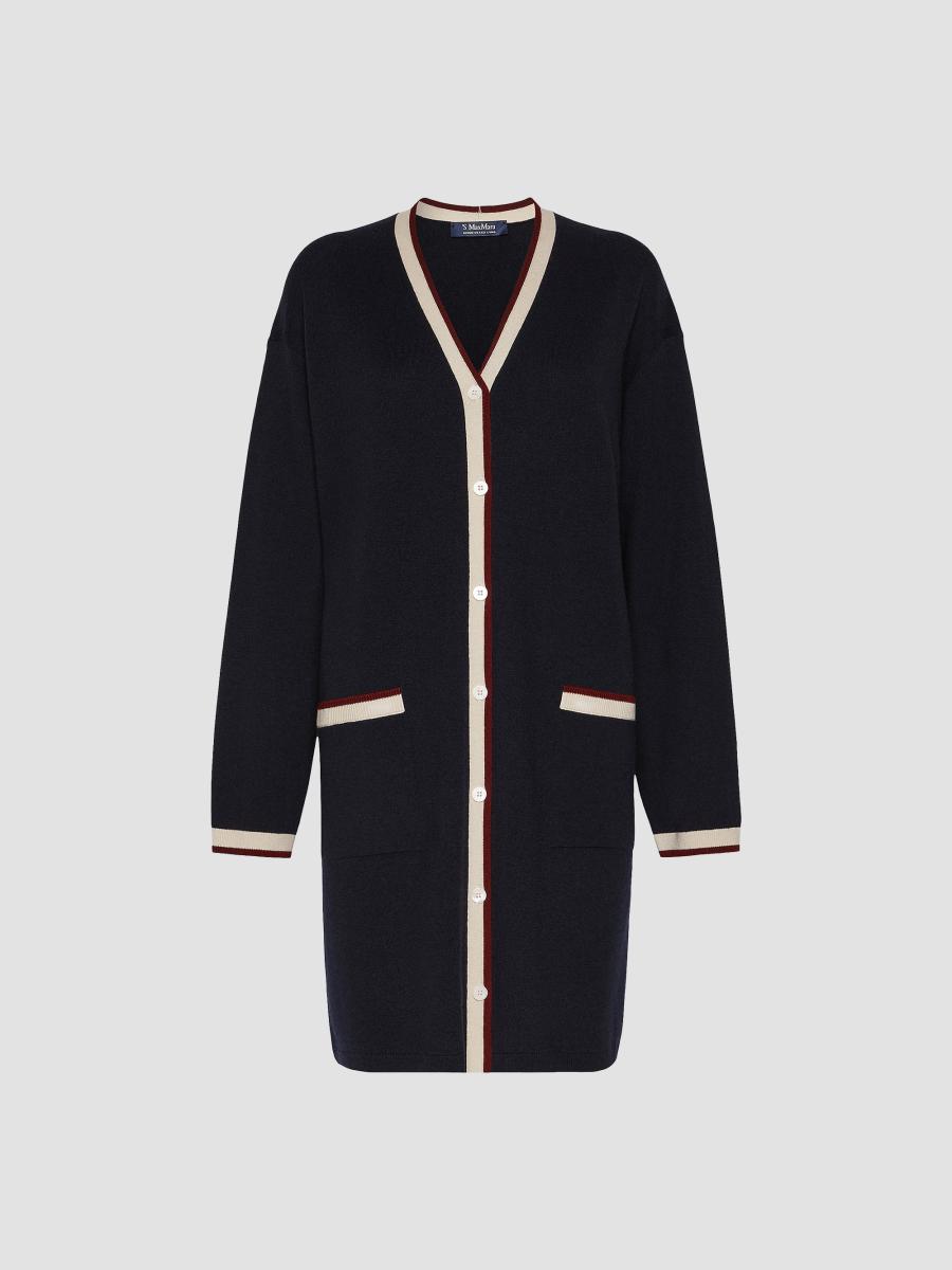 Max Mara Women's Long Wool Yarn Cardigan In Ultramarine